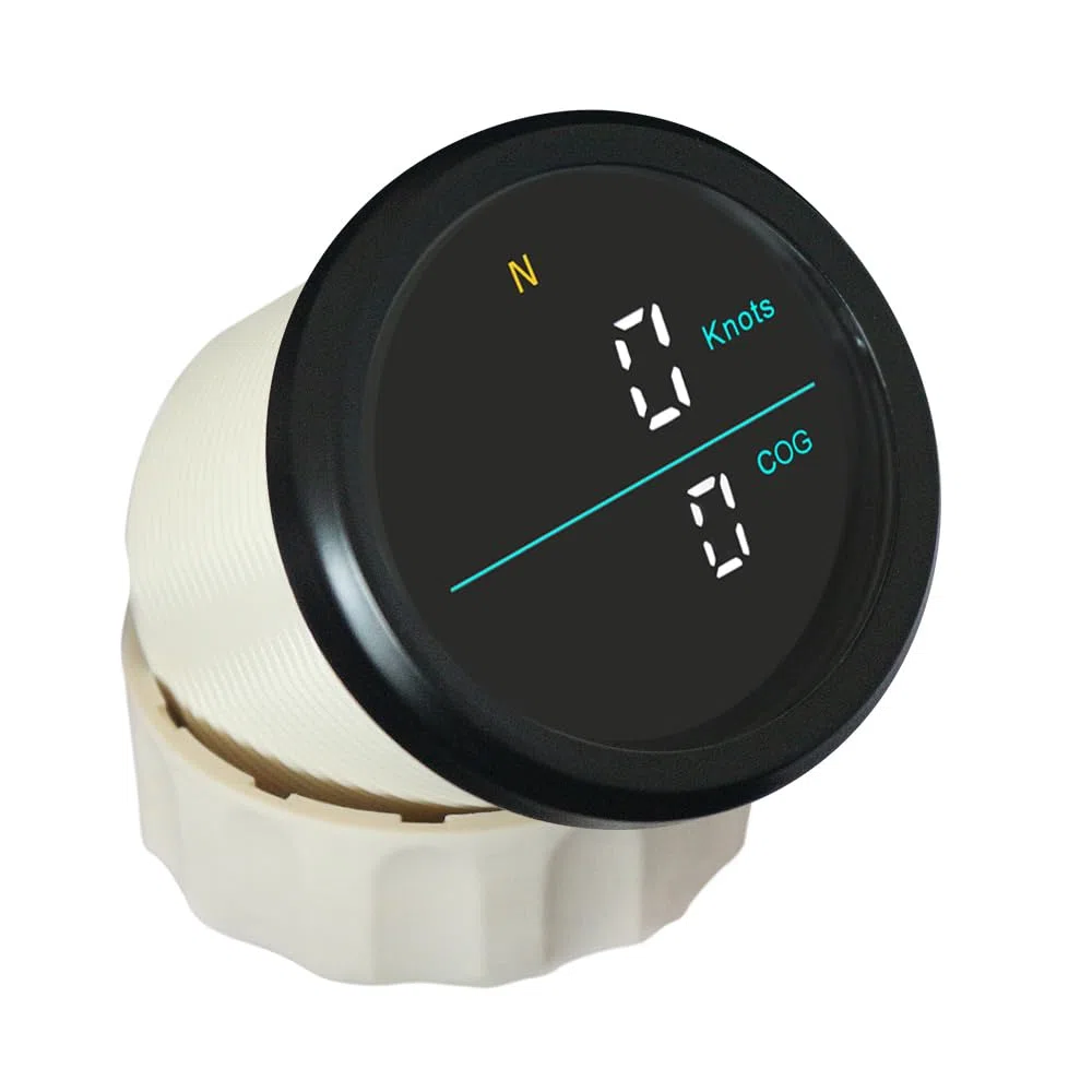 ELING 52 mm Universal-GPS-Tachometer 0–999 km/h mph Knoten mit Kurs über Grund mit Hintergrundbeleuchtung 12 V 24 V für Marine-Segelboote
