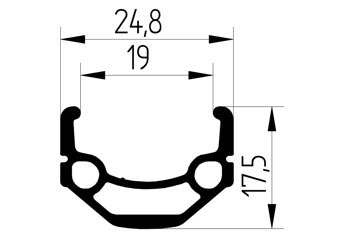 Vuelta Fahrradfelge Hinterrad 20-28 Zoll Schwarz inkl. Tourney FH-TX500 Cut 19-8/9-fach, V-Brakes/Felgenbremse -Made in Germany, Hohlkammer-Felgen