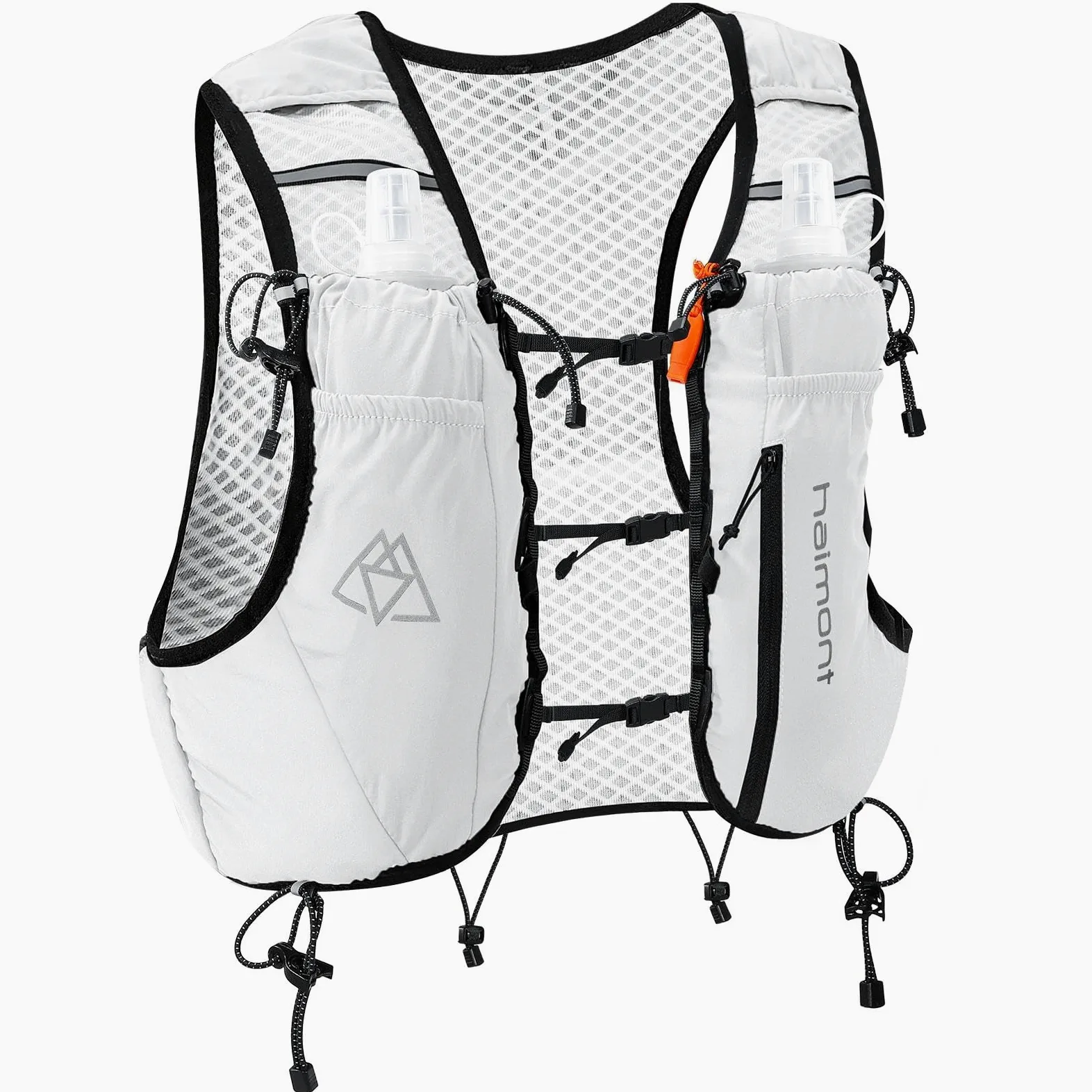 Haimont Laufweste Trinkweste für Damen und Herren Leicht Running Weste mit 2 Trinkflasche Laufen Wandern Joggen Trail 8L