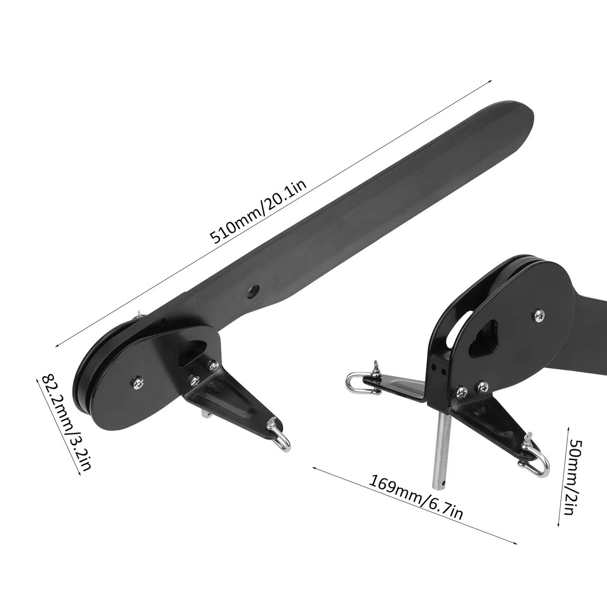 Keenso Kanu-Heckruder, Robuste_Ruder_Set, Kanu_Zubehör, Leichtbau für Fischerei, Seekajak
