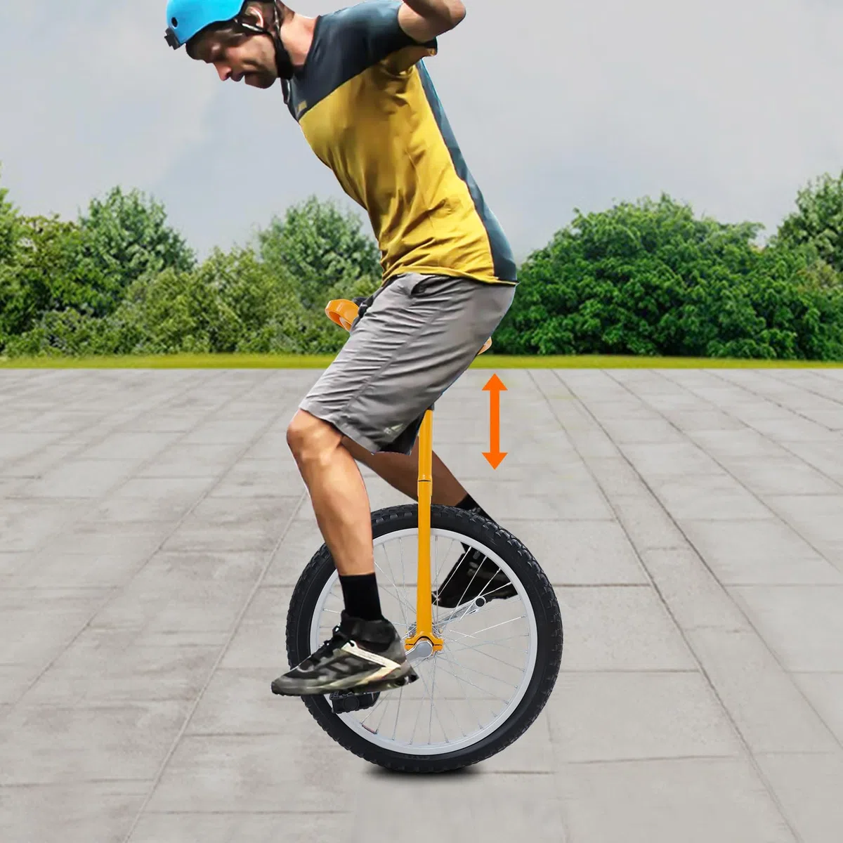 20 Zoll Unicycle Unisex Einrad Fahrrad mit Griffen, Laufrad Balance Training max.75kg Einradständer 78-90 cm Höhenverstellbar