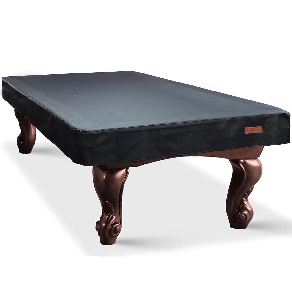 K-Musculo Billardtischabdeckung, robuste Kunstleder-Billardtischabdeckung, wasserdicht und reißfest, 2,2 m, 2,7 m / 2,4 m (Schwarz, 2,1 m)