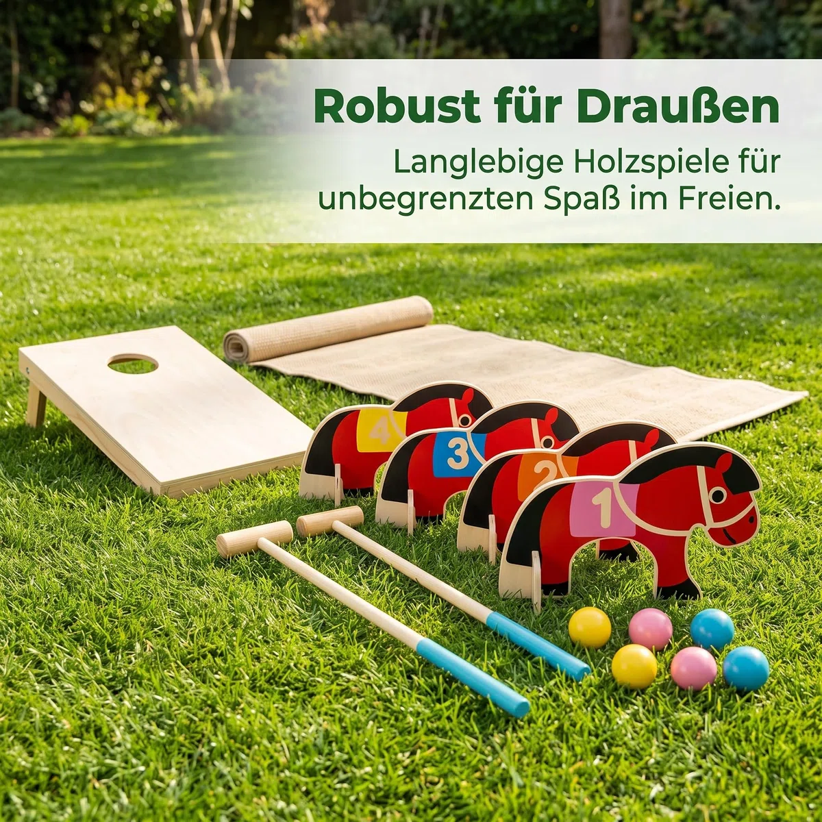 Spielzeug Rasenspiele Set – Outdoor Wurfspiel für Garten und