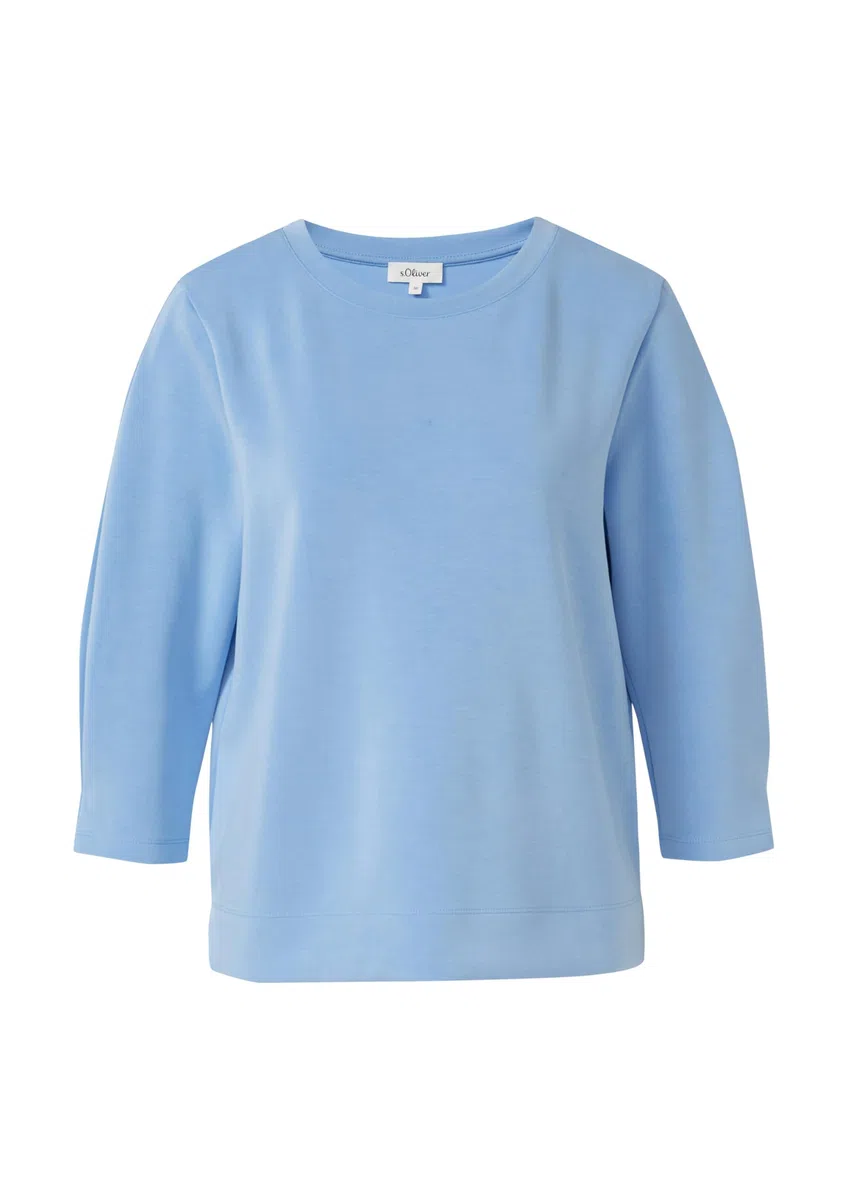 s.Oliver Sweatshirt aus Scuba mit 3/4-Arm