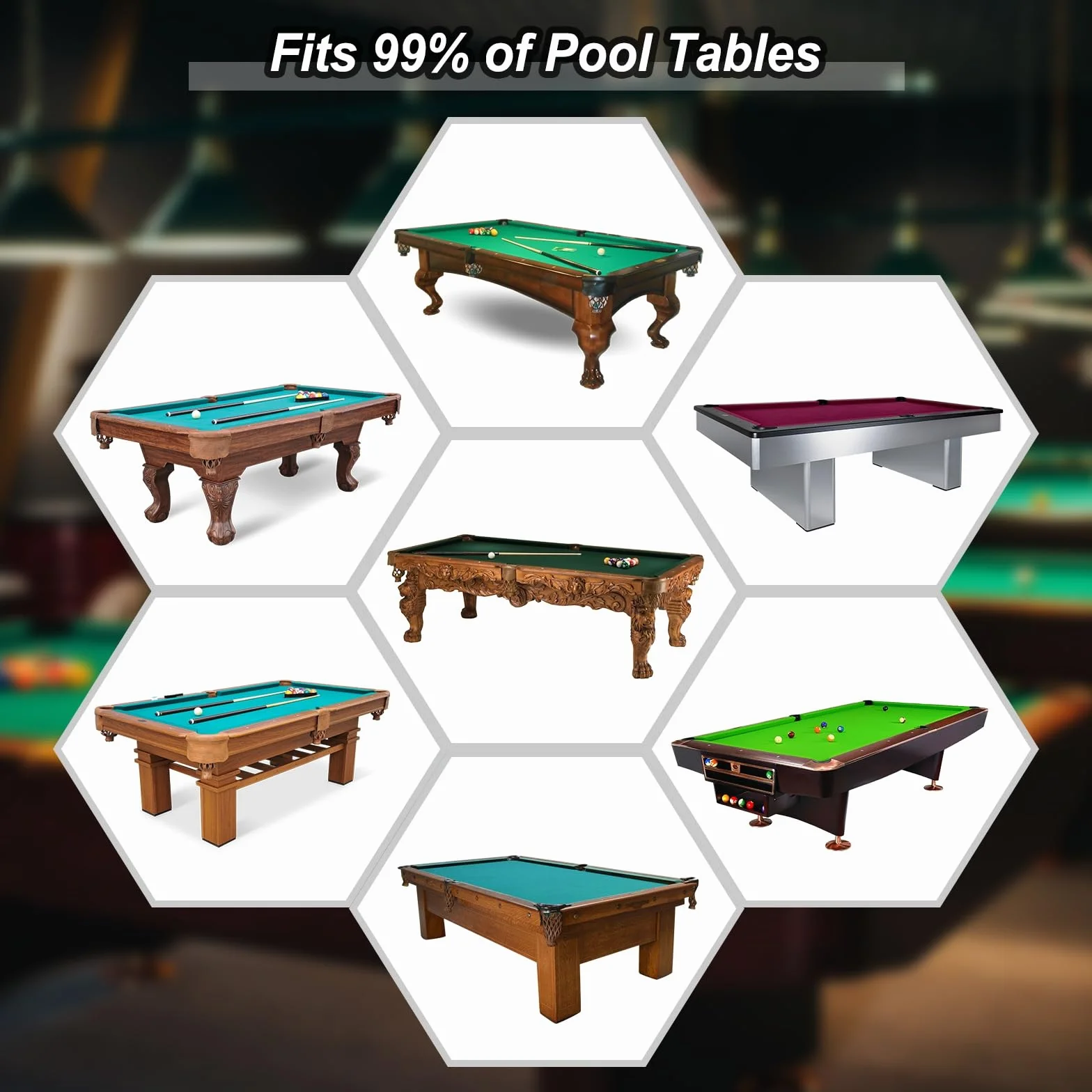 PATIKIL Billiard Pool Tischabdeckung 9 Fuß Oxford Wasserdichte Outdoor Indoor Staubdichte Billard Tischabdeckung Billard Zubehör Zum Schutz Von Pool Tisch Zuhause Club Bar Prosecco