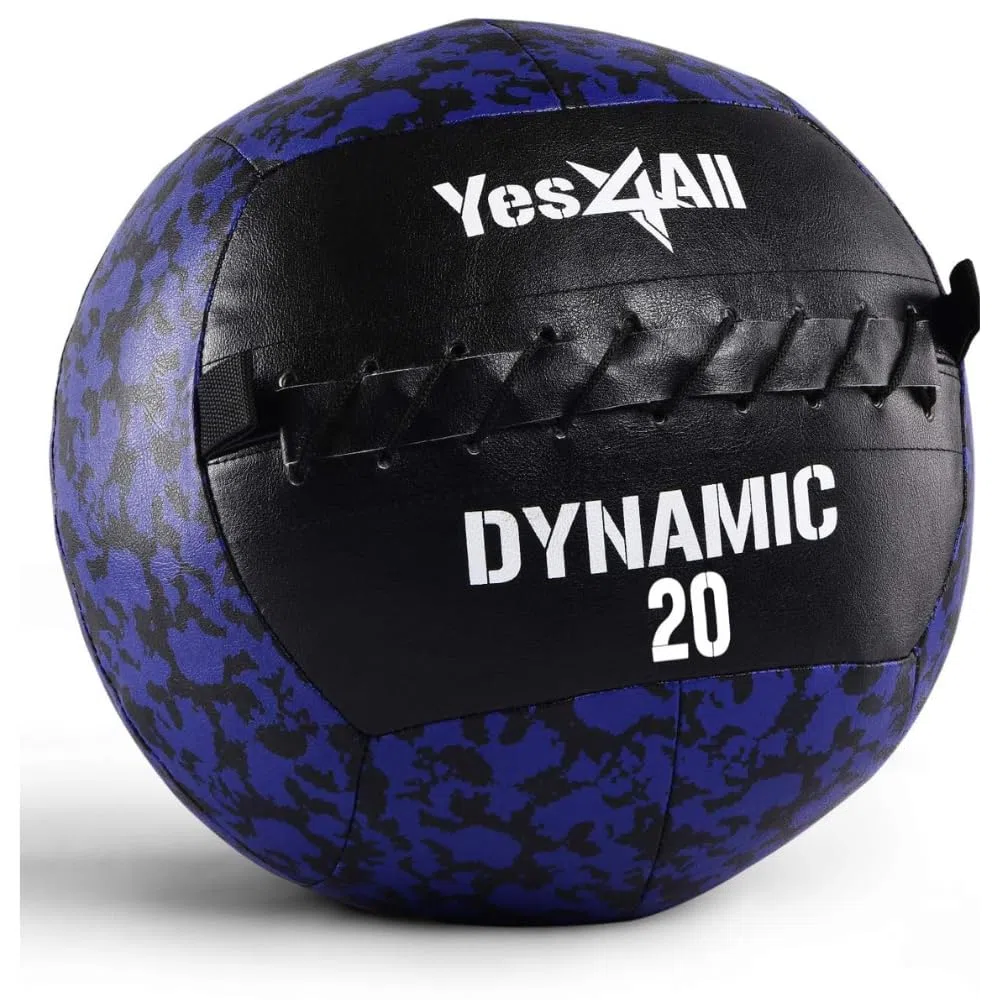 Yes4All Wall Ball, Gewichteter Ball mit Weicher Kunstlederoberfläche, Eisen-Sand-Kern für Dynamisches, Vielseitiges Training, 2,7kg – 13,6kg