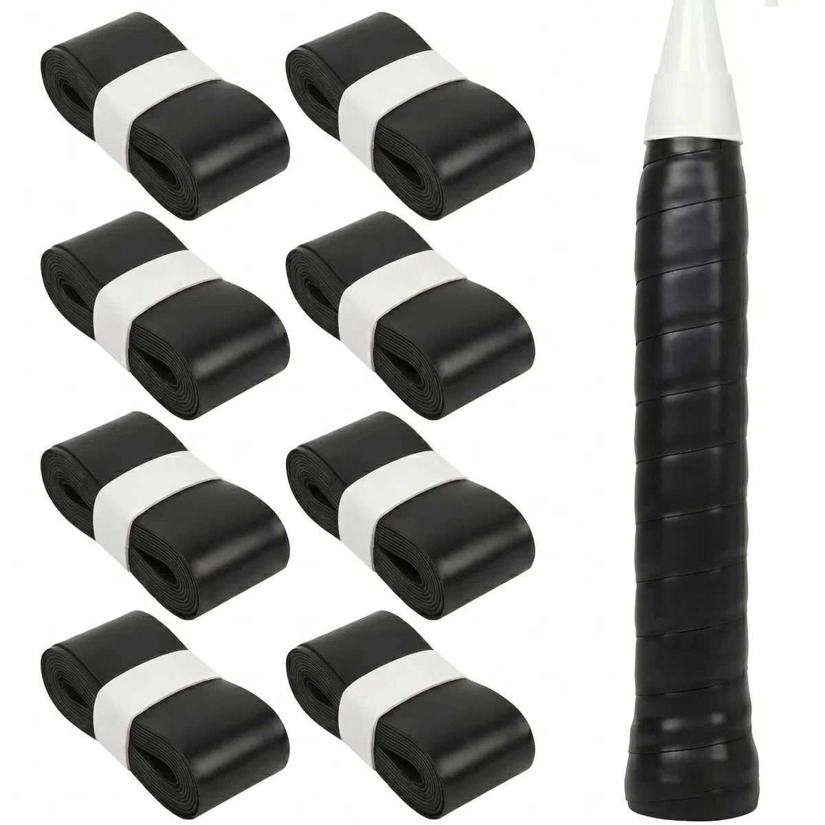 8er Set Griffband Tennisschläger Overgrip, Anti-Rutsch PU Griffband – Schweißabsorbierend, Komfortgriff für Tennis Badminton Golfstange Squash Schläger