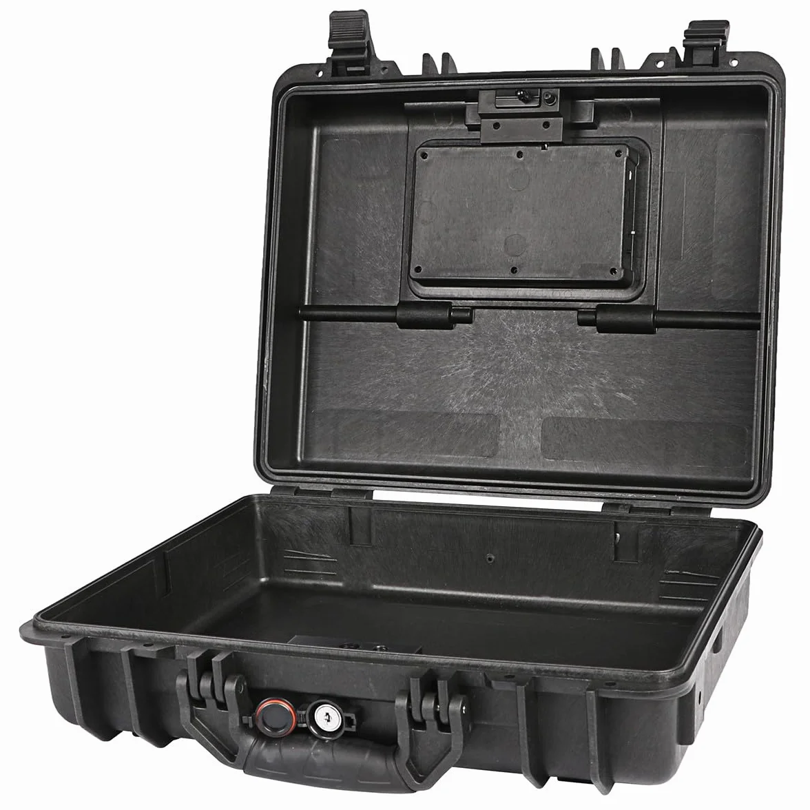 Qisan Waffentresore für Pistolen Tragbare Safe LockBox, Wasserdicht Sicherheitsbox Anti Diebstahl，Safe LockBox mit Schlüsselschloss und digitalem Passwort，Stahldr，mit Kabel
