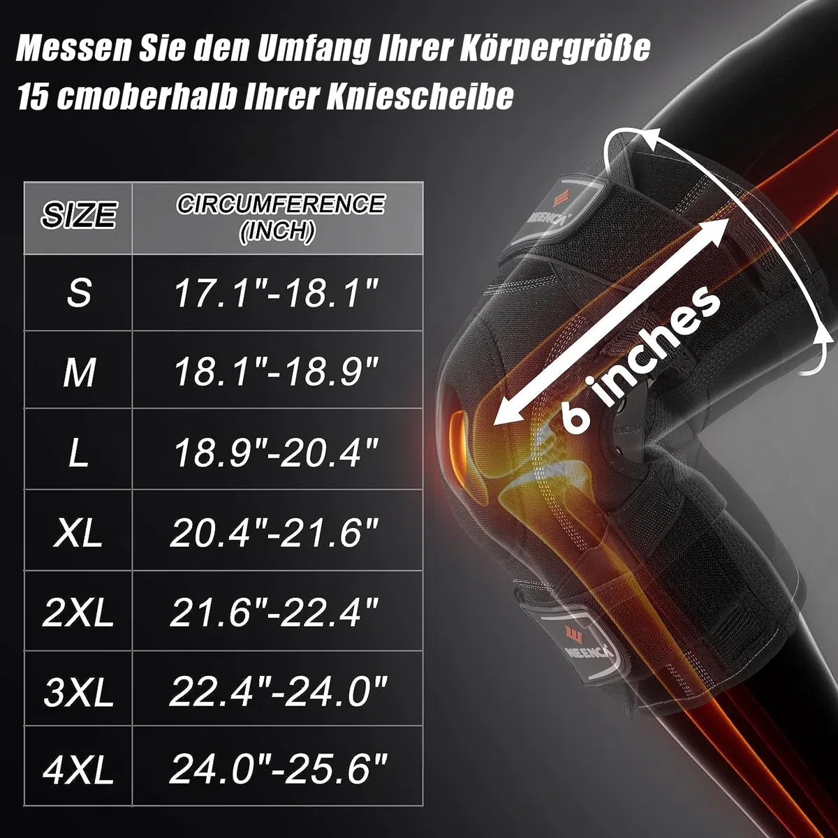 NEENCA Kniebandage gegen Knieschmerzen, Kniestütze mit Scharnier und patentiertem X-Strap Befestigungssystem, starke Stabilität zur Schmerzlinderung, bei Arthritis, Meniskusriss, ACL, PCL, MCL