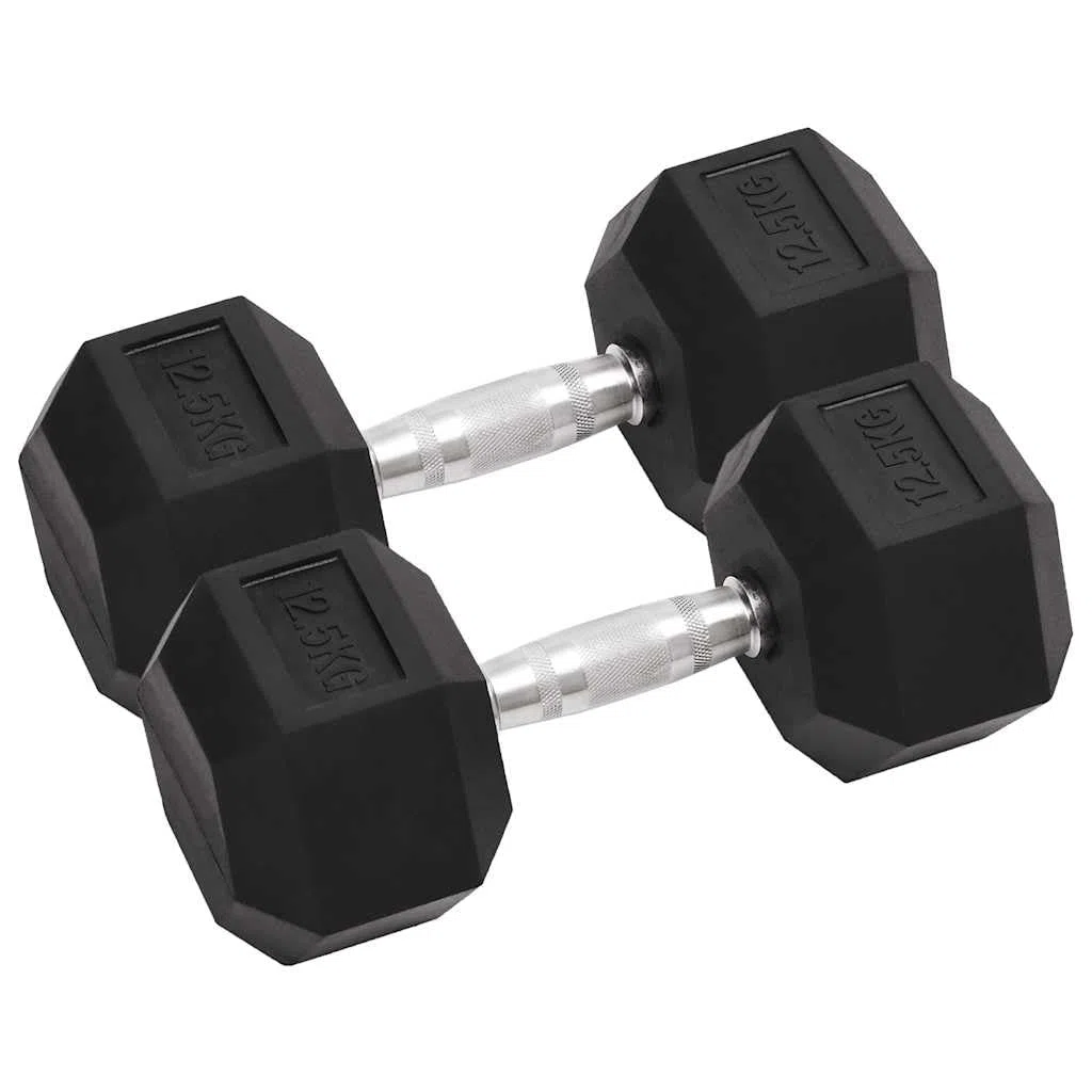 Kurzhanteln 2 Stk. 12,5 kg Gusseisen mit rutschfestem Griff für Krafttraining, Muskelaufbau, Homegym, Fitnessstudio, verstellbar, langlebig, ergonomisch, vielseitiges Sportzubehör