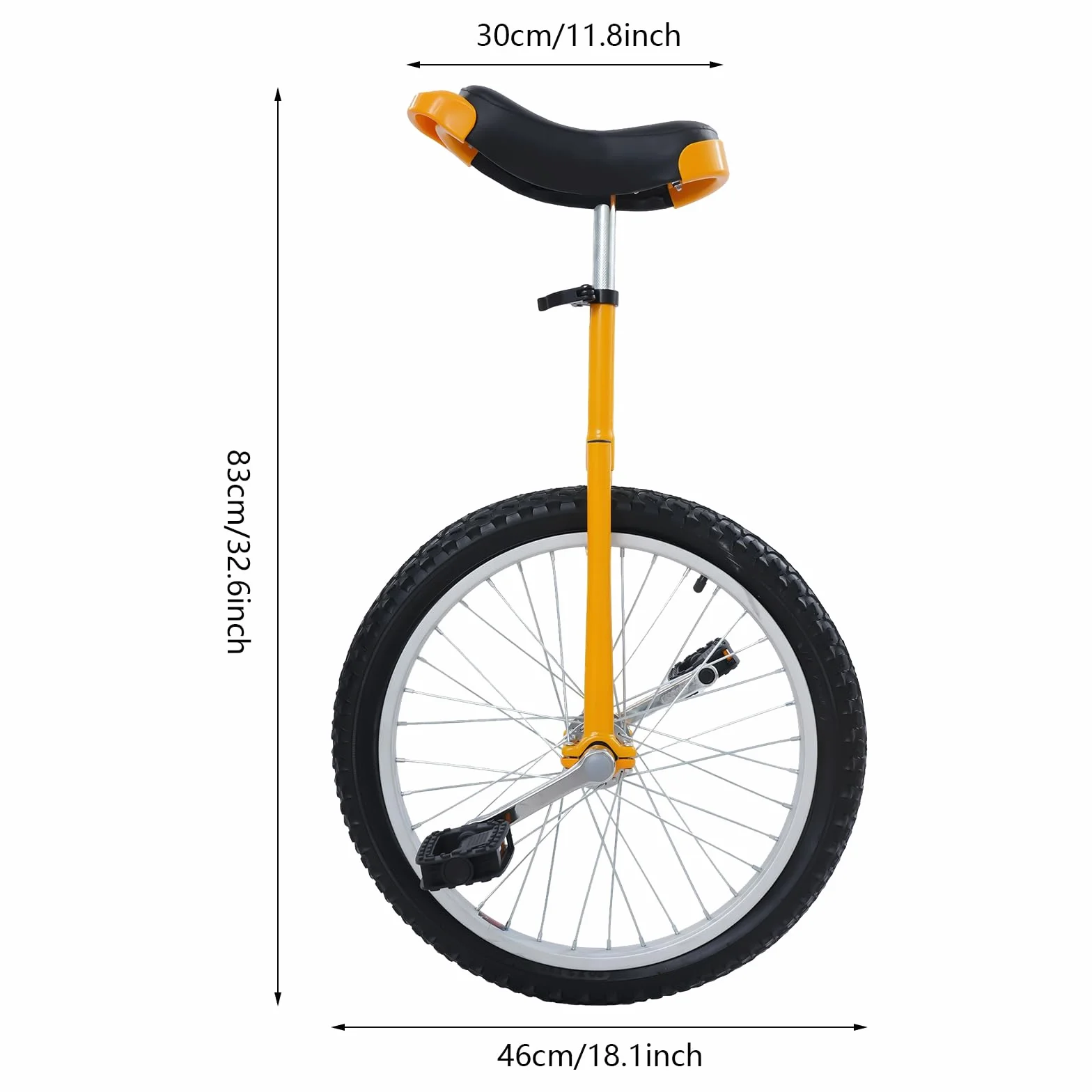 Einrad 20 Zoll Gleichgewichtstrainingeinrad für 1,55–1,75m Kinder & Erwachsen Höhenverstellbar Einrad mit Ergonomischer Sattel Upgrade Einrads für Anfänger und Profis Unisex
