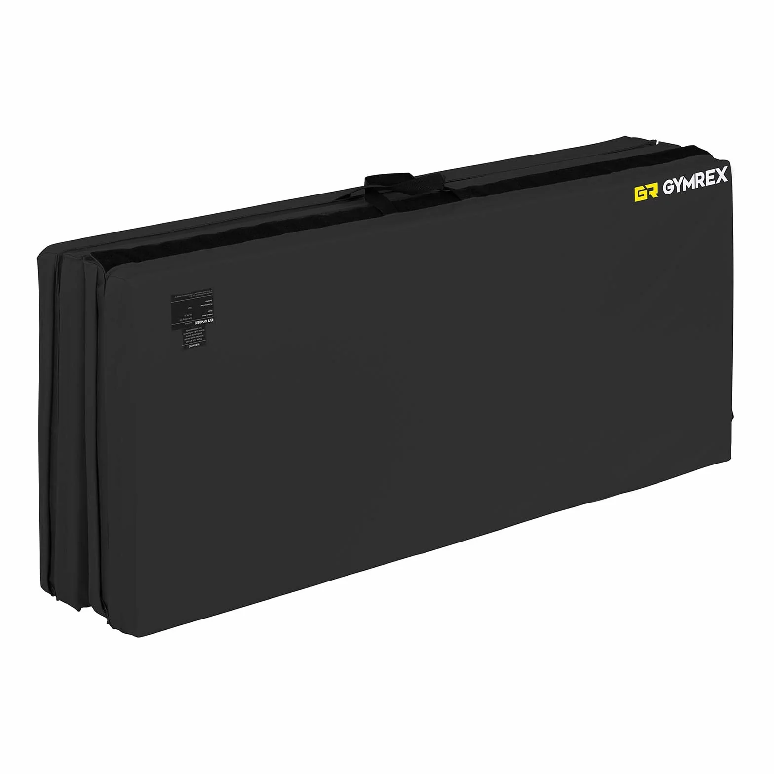 Gymrex GR-FM_19 Weichbodenmatte 200 x 120 x 5 cm faltbar Schwarz Turnmatte klappbare Turnmatte Gymnastikmatte faltbar