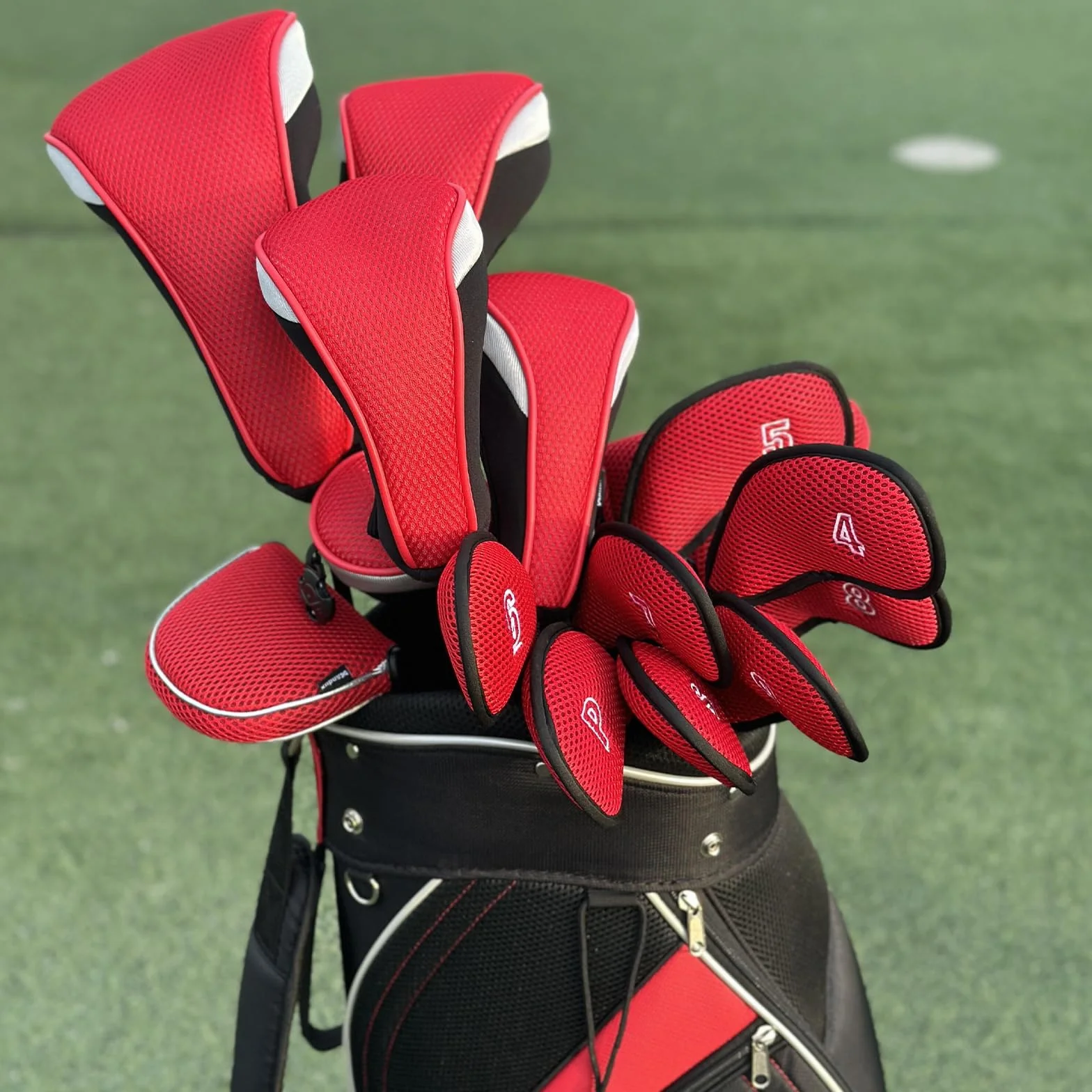 Andux Golfschlägerhauben für Golfschläger mit kurzem Hals, 460 cc, Fairwayholz, 3 Stück pro Set