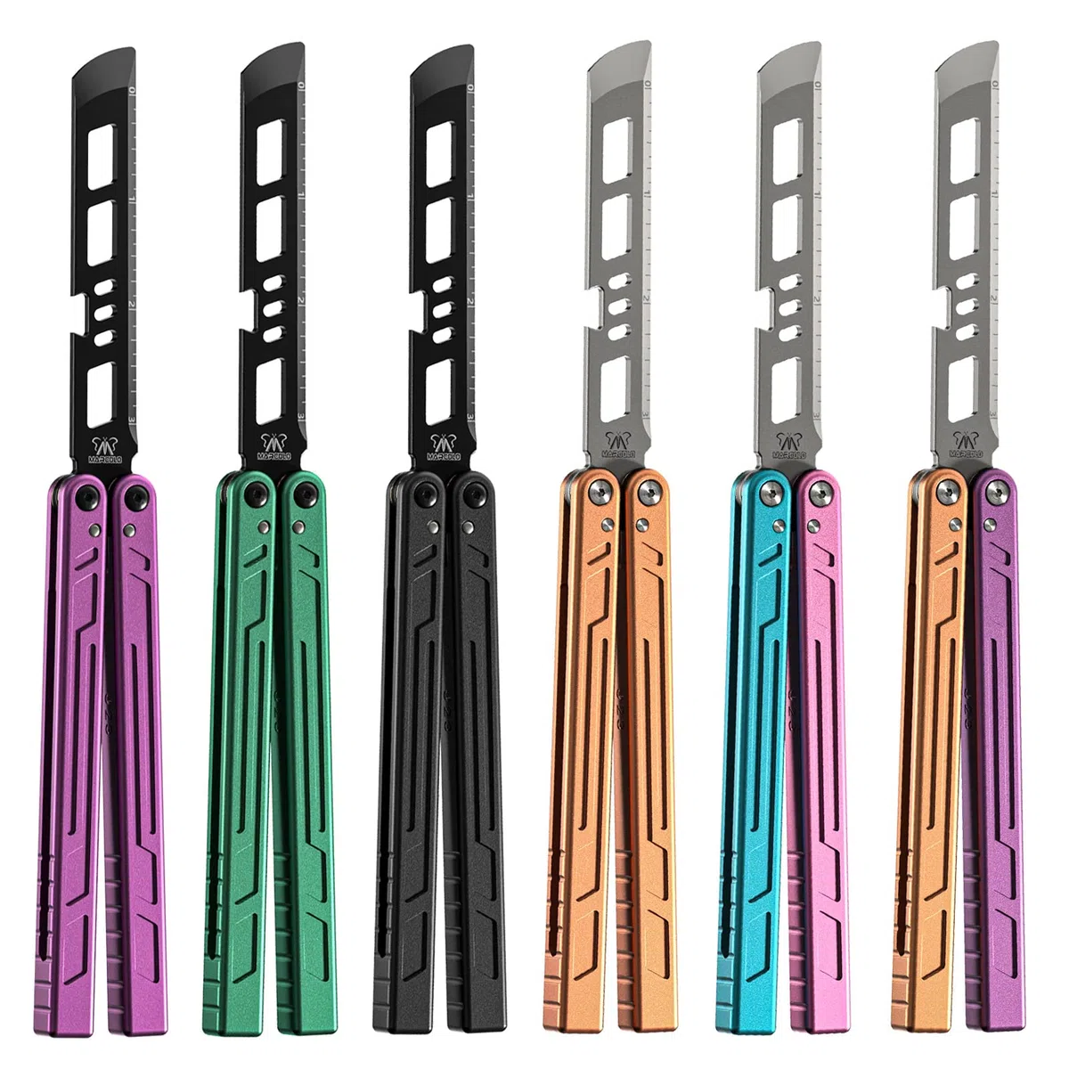 MARCOLO Comet Effective Bushing System 6061 Aluminum Integral Channel Handle with Ruler and Replaceable Bushing, Out of Box, Best Gift for Men Boyfriend Dad Boy Child Black