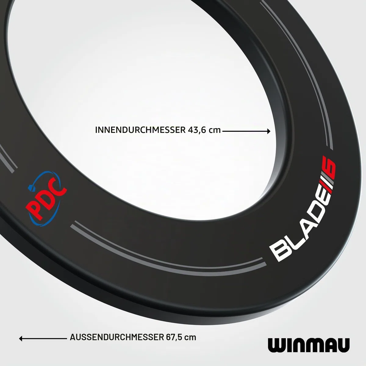 WINMAU PDC Dartboard Surround - offizielles PDC Design, robuster Schutzring/Wandprotektor für Dartscheibe, langlebiges Dart Surround Zubehör/Backboard, mehrere Designs & Farben für Einsteiger & Profis