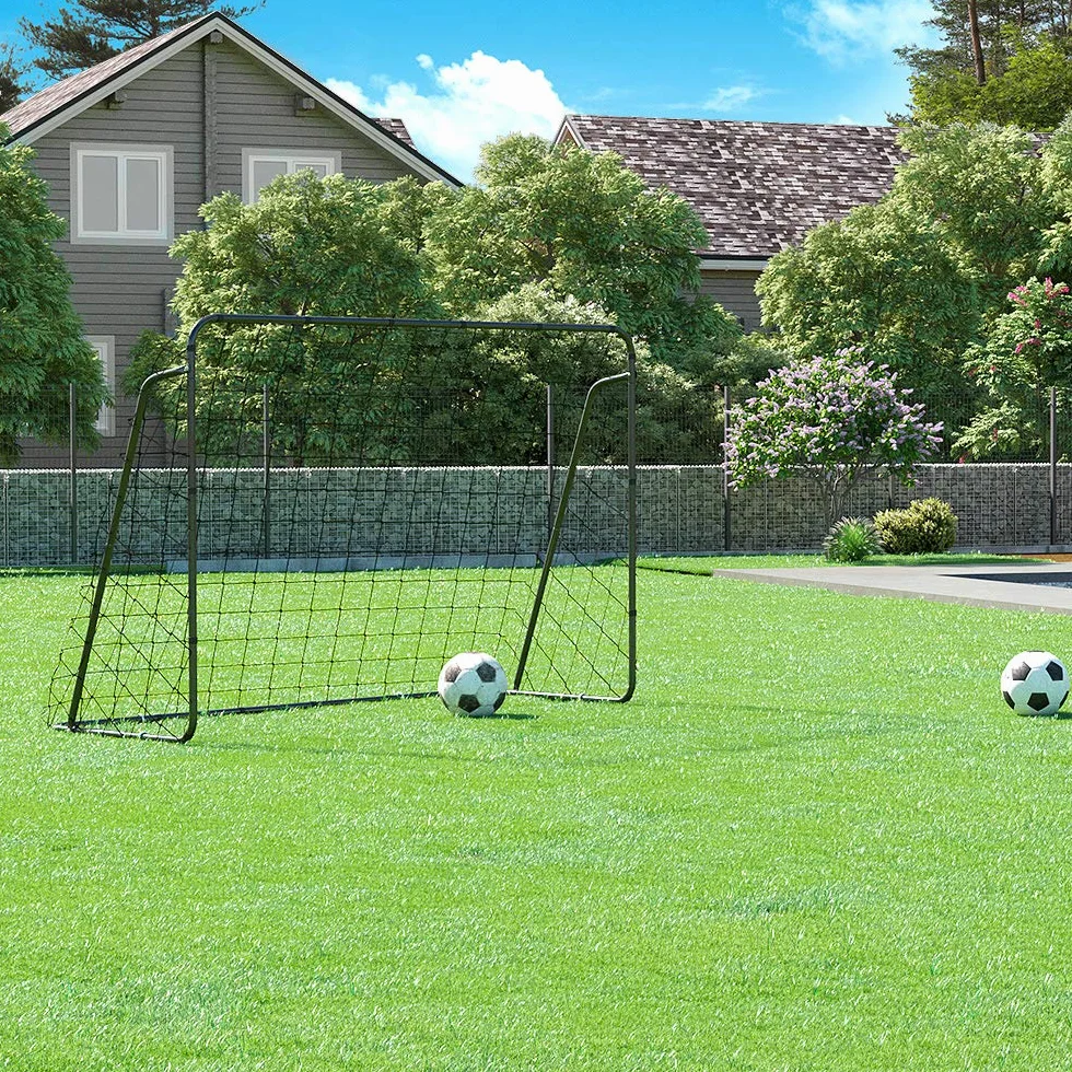 SONGMICS Fußballtor, Fußballnetz, schnelle Montage, für Garten, Hof, Park, Strand, Eisenrohre, PE-Netz