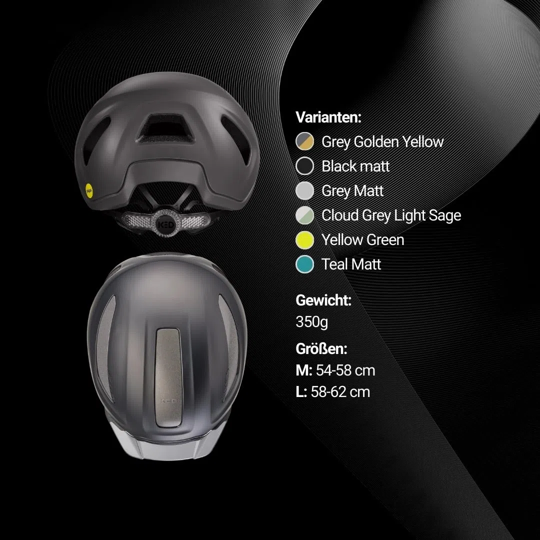KED Reach DT1 Fahrradhelm – MIPS Schutz, K-Fit 3D Anpassung, Abnehmbares Visier, Rib Cage Belüftung, Individuell Einstellbar, Brillenhalter