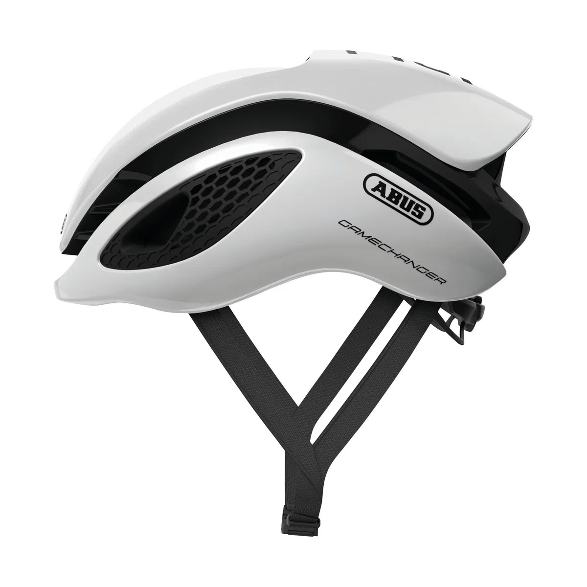 ABUS Unisex Fahrradhelm, Weiß (Polar White), L (59-62 cm) & Unisex – Erwachsene Helmtasche Helm Zubehör, Velvet Black, Universal