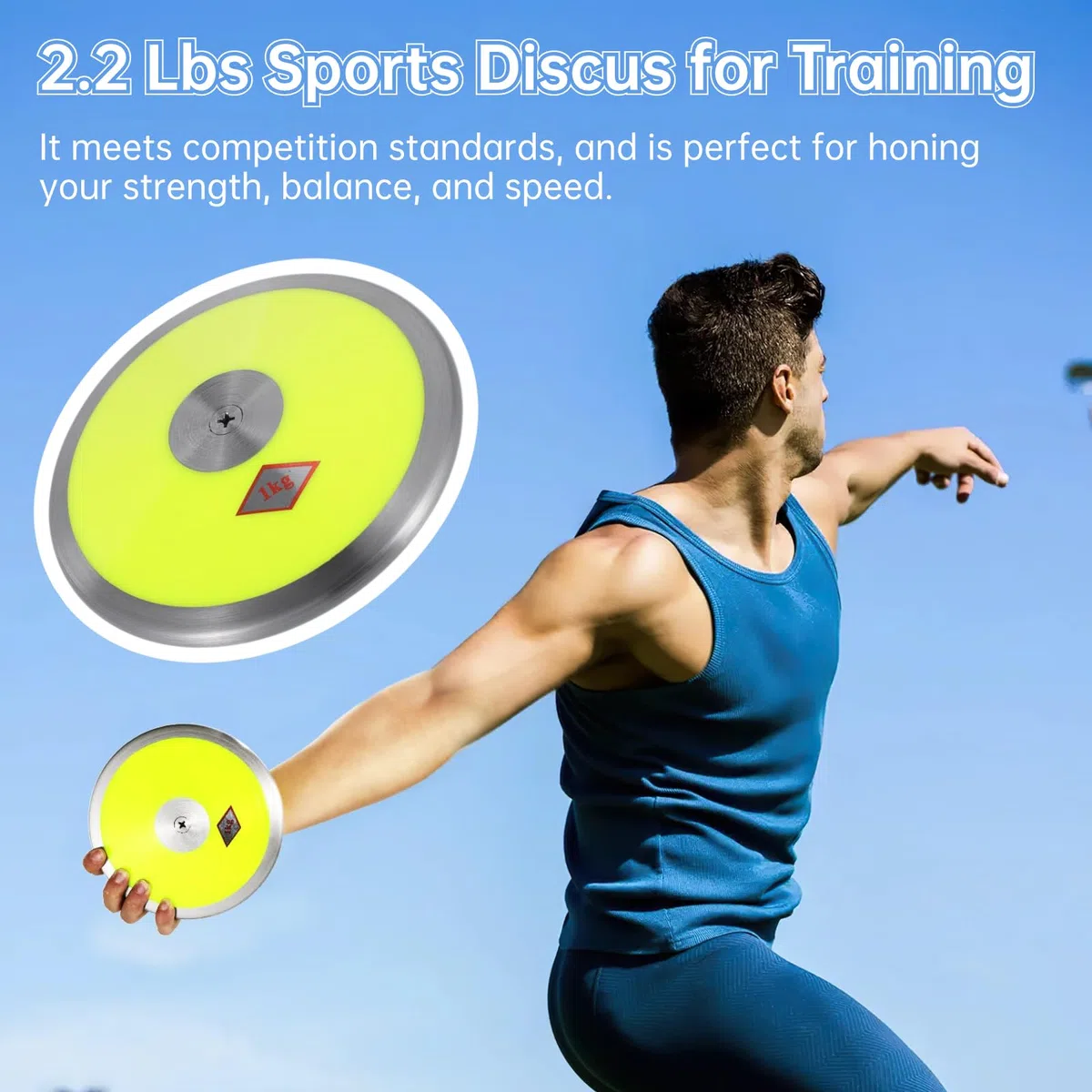 1 kg Sportdiskus Nylon Diskus mit Stahlrand und Mitte 1,0 kg Übungsdiskus Trainingsscheibe für Männer und Frauen Outdoor Wurfscheibe für Anfänger und Profis