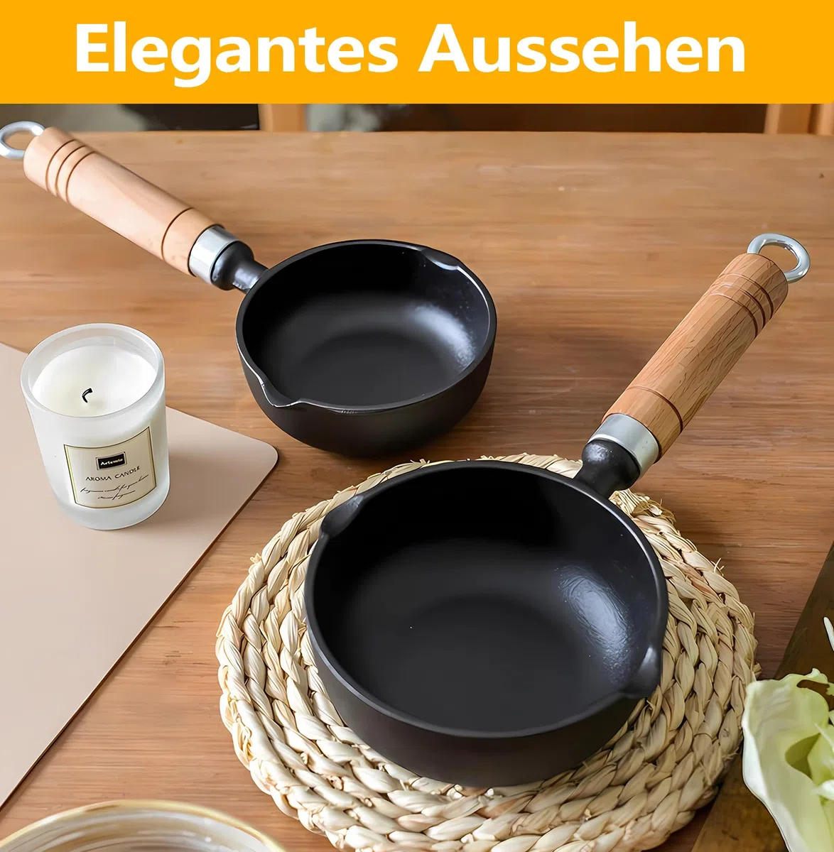 Mini Pfanne Antihaftbeschichtete Kleine Ø 11 cm, Induktion Antihaft Pfanne Spiegeleipfanne, Eierpfanne, Hitzebeständig, Antihaftbeschichtet, Tragbar, für Kochen Camping, Induktionsherd
