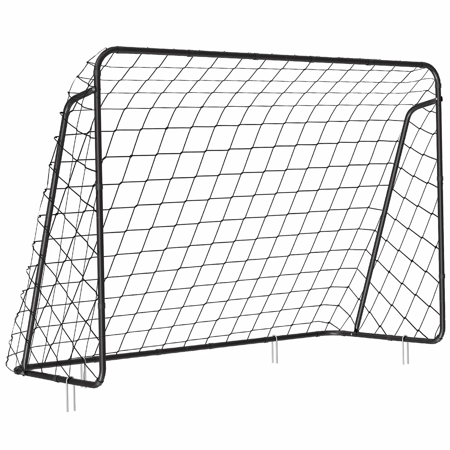 SONGMICS Fußballtor, Fußballnetz, schnelle Montage, für Garten, Hof, Park, Strand, Eisenrohre, PE-Netz