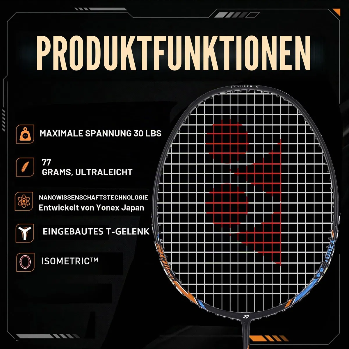 YONEX Nanoray 10F Hi-Flex Pre-Strung Badminton Racquet