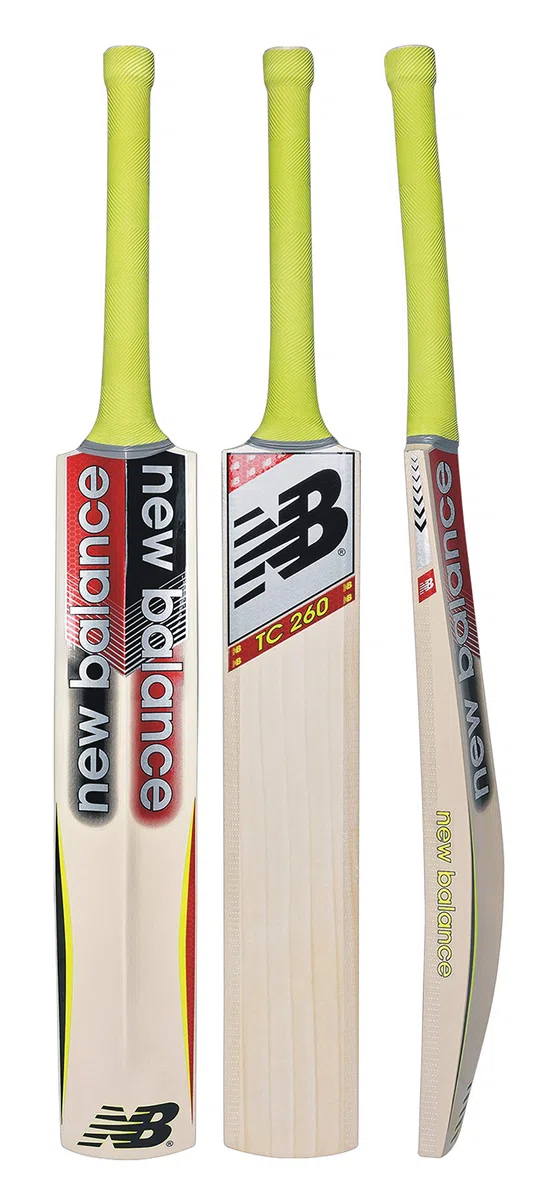 new balance Balance TC-260 Cricketschläger mit Schlägerabdeckung (2019-20 Edition) – kurzer Griff (volle Größe), TC-260 (Silber/Schwarz) (DC-280)