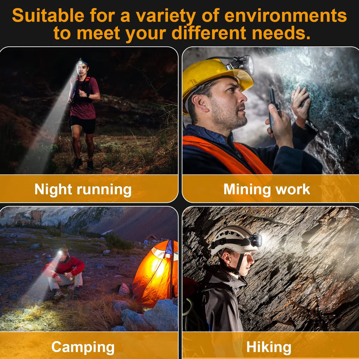KL6M.Plus, superhelle, wiederaufladbare Bergbau-Stirnlampe, 1 + 2 LEDs, explosionsgeschützte, wasserdichte Kappenlampe, Sicherheitsleuchte für Jagd, Angeln, Höhlenforschung, Camping, Tunnelarbeit und