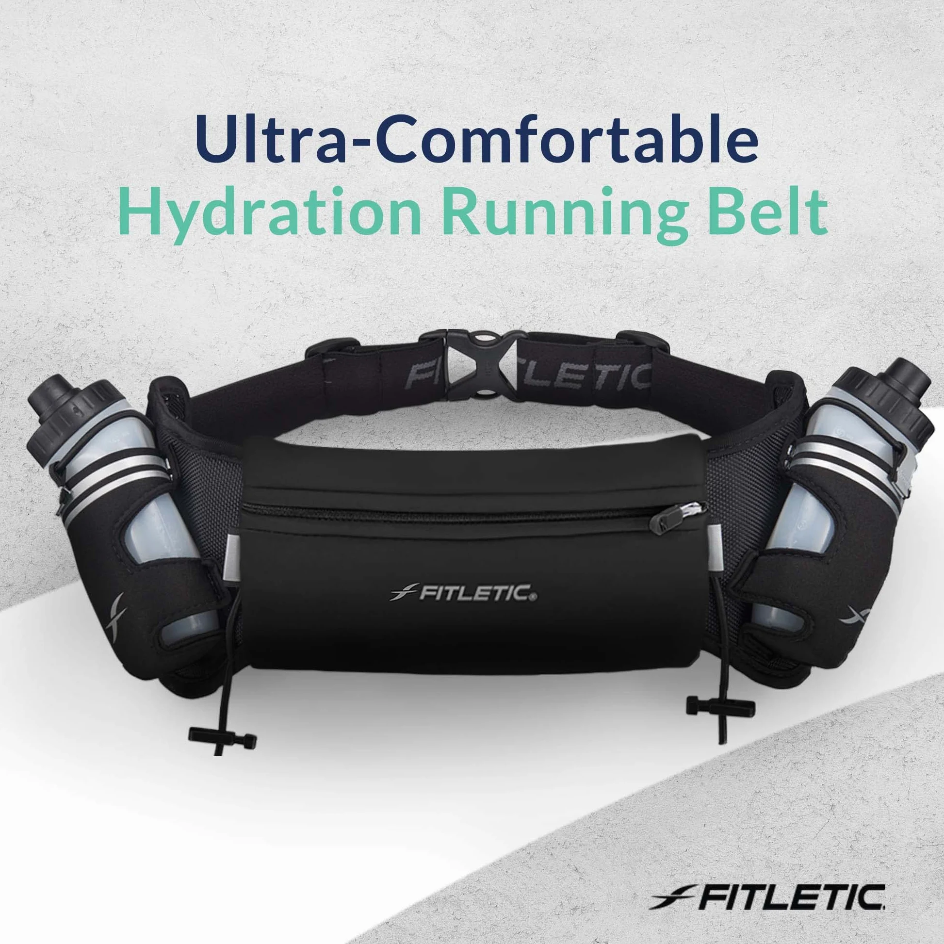 Fitletic iFitness Hydration Gürtel schwarz schwarz 500 ml Taille L/XL