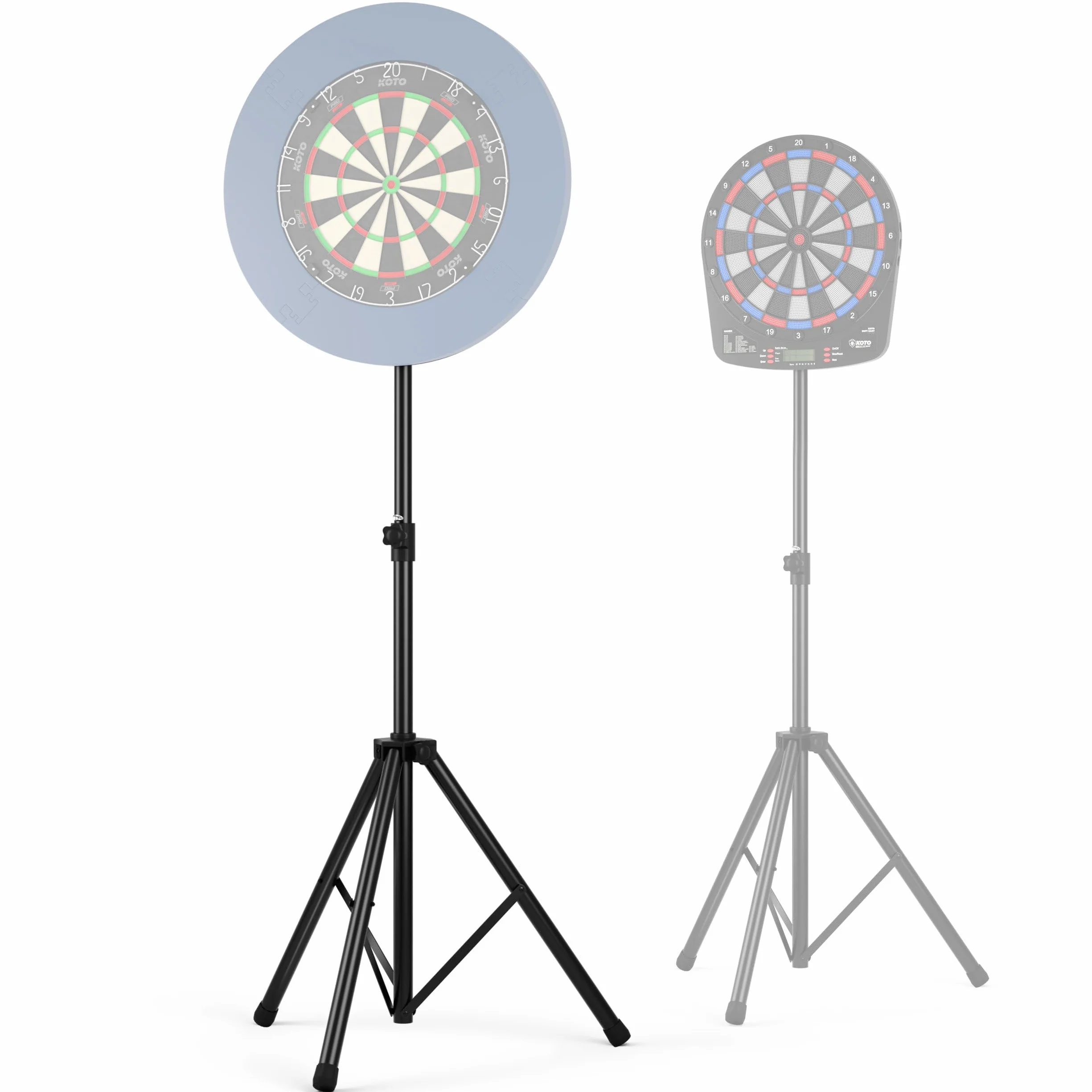 KOTO - Dartsänder, Dartscheibe Ständer, geeignet für Sisal- & elektronische Dartscheiben, zusammenklappbar, höhenverstellbar