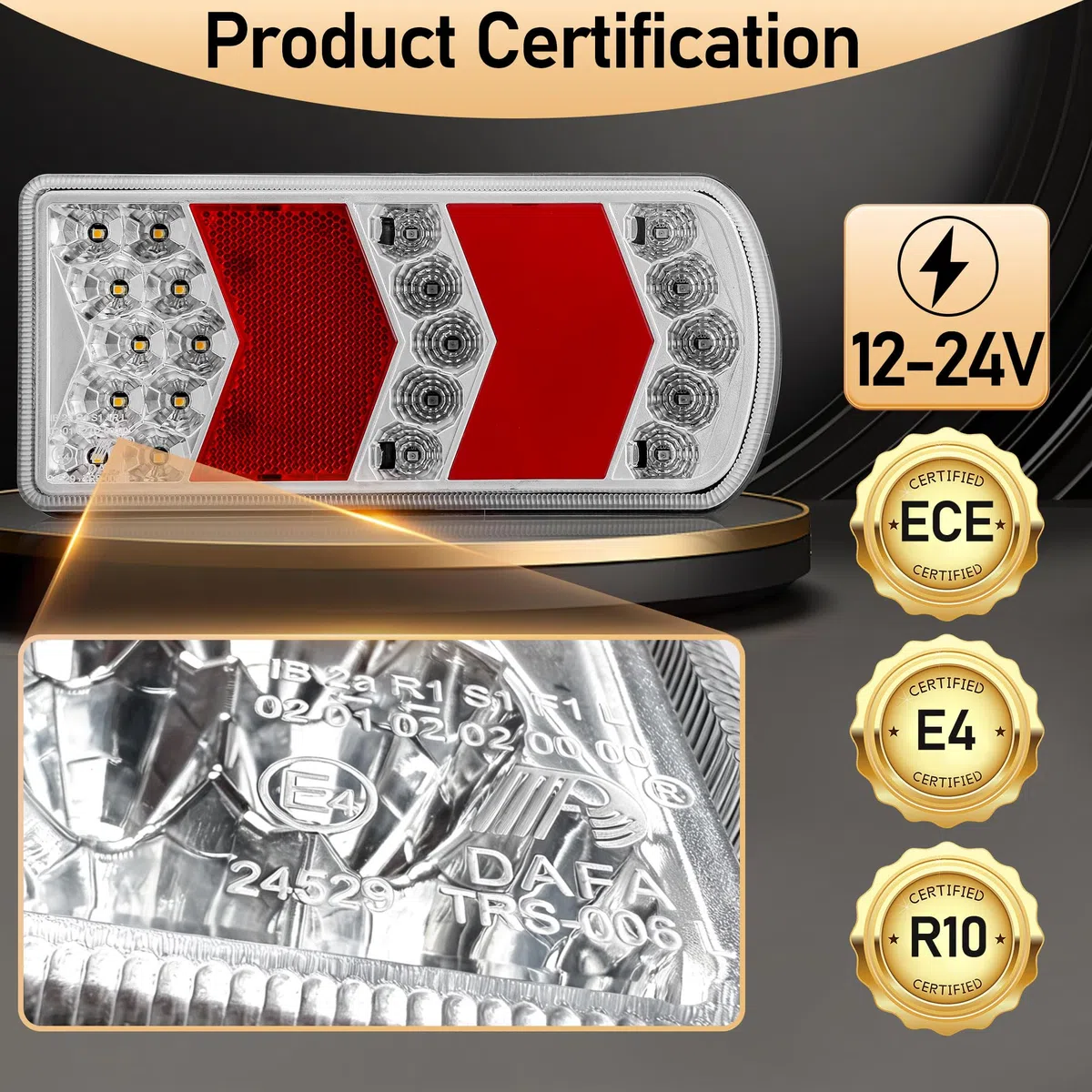 LED Rückleuchten Set für Anhänger 12V/24V, Wasserdicht Anhänger Beleuchtung Rücklichter für Wohnwagen PKW LKW Traktor (7-in-1 Anhaenger Rücklicht Komplettset)