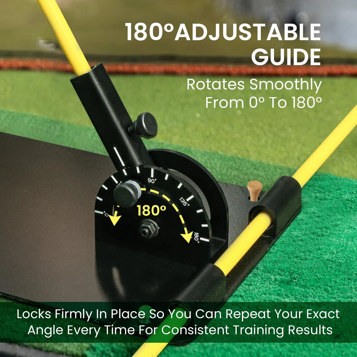 Verstellbarer Golf Alignment-Stick-Halter mit Winkelscheibe,Einstellbarer Schwingebenentrainer für Putt-Übungen, Golf Trainingshilfe & Zubehör für alle Spielstärken