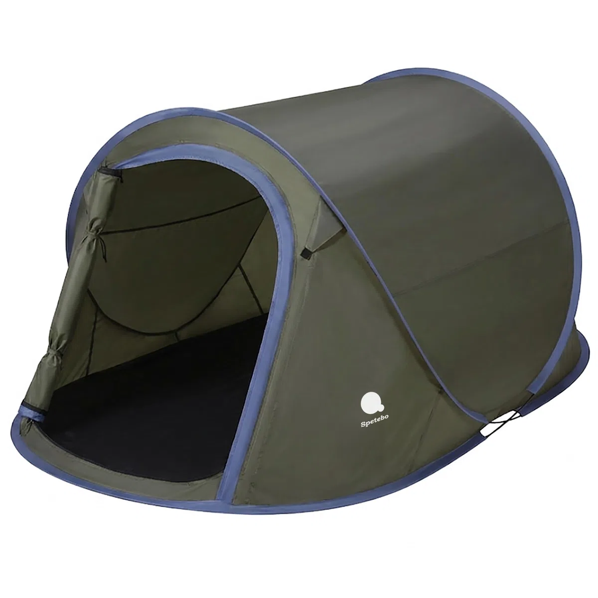 Pop Up Wurfzelt für 2-3 Personen in blau, grün oder Silber - Trekking und Camping Sofortzelt - Automatisches Sofortzelt Einhandzelt Zelt inklusive Heringe + Spannseile wasserdicht
