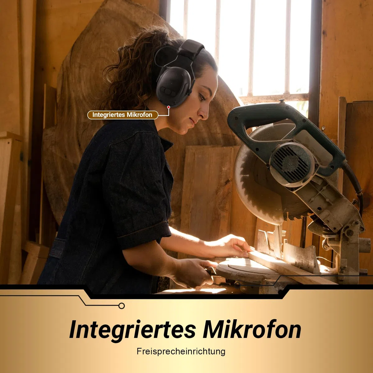 August EP120 Bluetooth 5.4 Gehörschutz Kopfhörer mit 120h Laufzeit-Sicherheit Ohrenschützer mit Mikrofon Geräuschreduzierung SNR 30dB Freisprech 3,5mm AUX für Rasenmähen Ingenieursarbeiten Baubranche