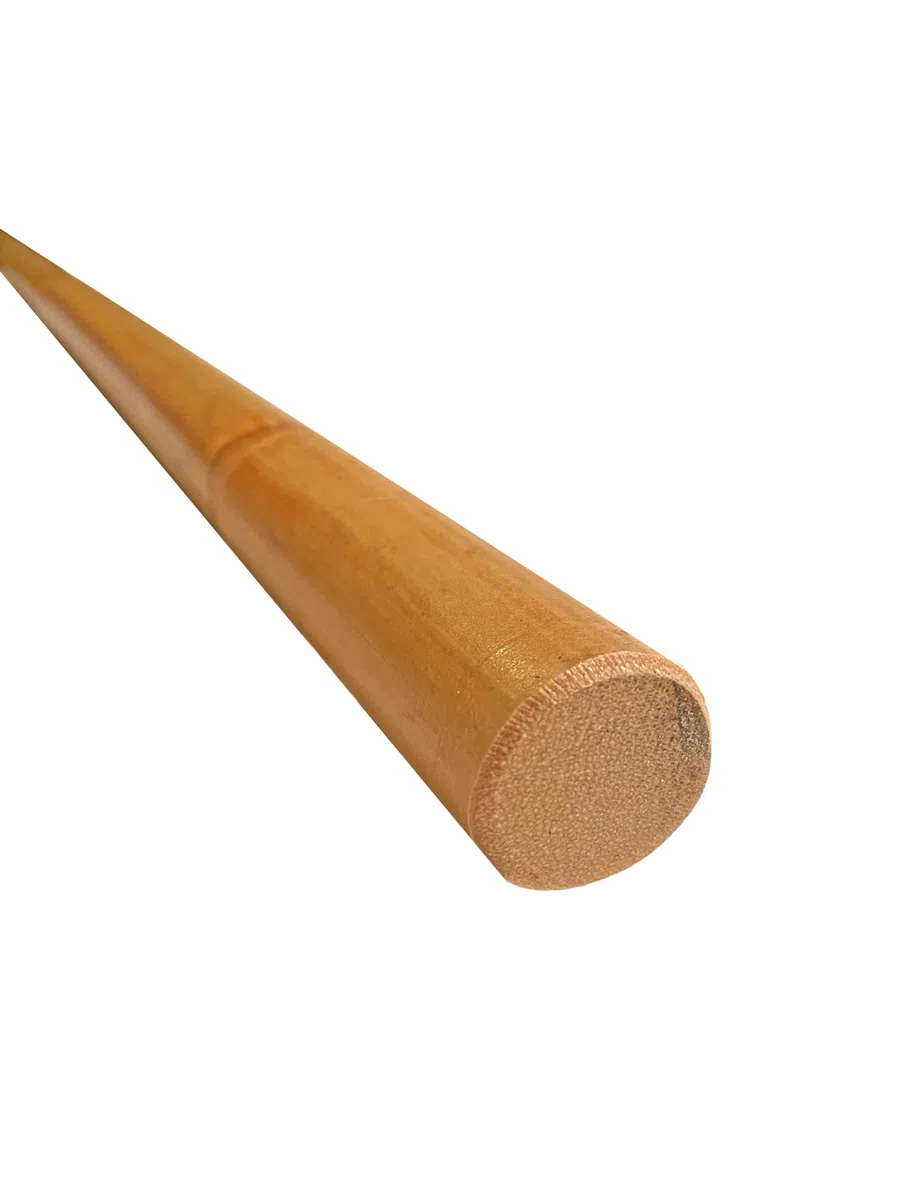 Jo Stab Rattan ungeschält - 127 cm - mit Schale - Trainingsstock Holz Hell - Aikido, Iaido, Kempo, Kobudo, Kampfkunst, Vollkontakt