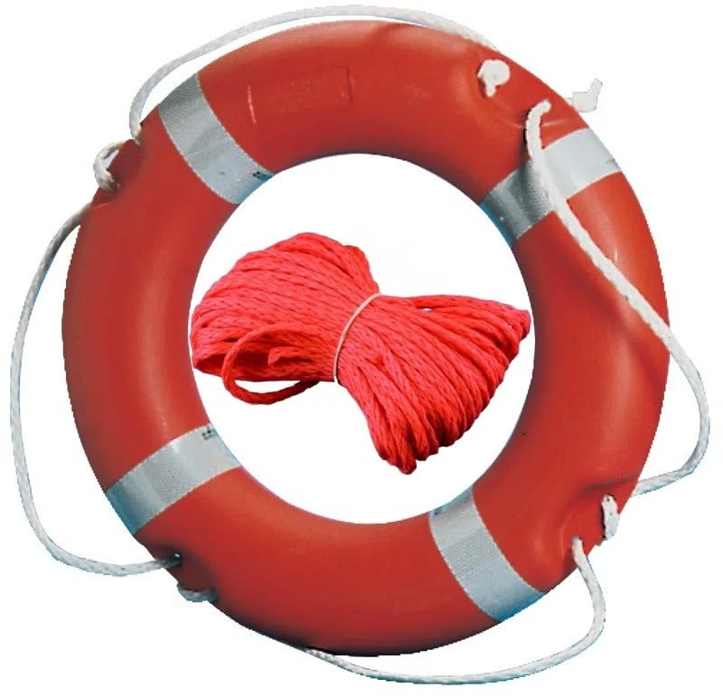 Solas Rettungsring - Rettungsreifen 60 cm ausgeschäumt mit 30 Meter Wurfleine