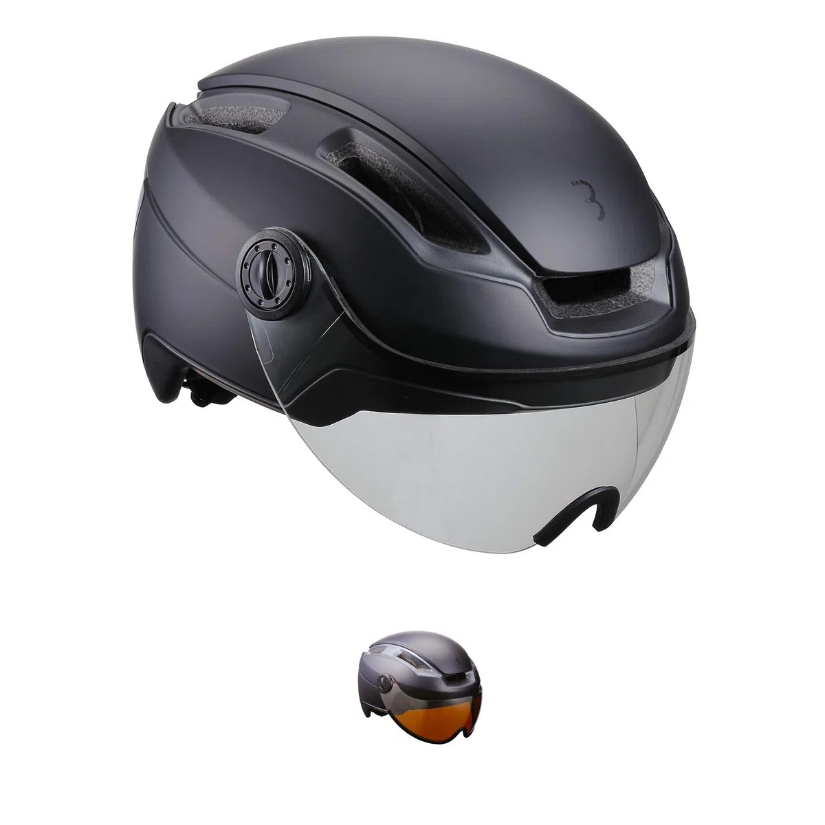 BBB Cycling Fahrradhelm Indra speed 45 Faceshield Urban + E-bike Safety Superleichter Verstellbarer Integrale Helm Venturi System BHE-56f