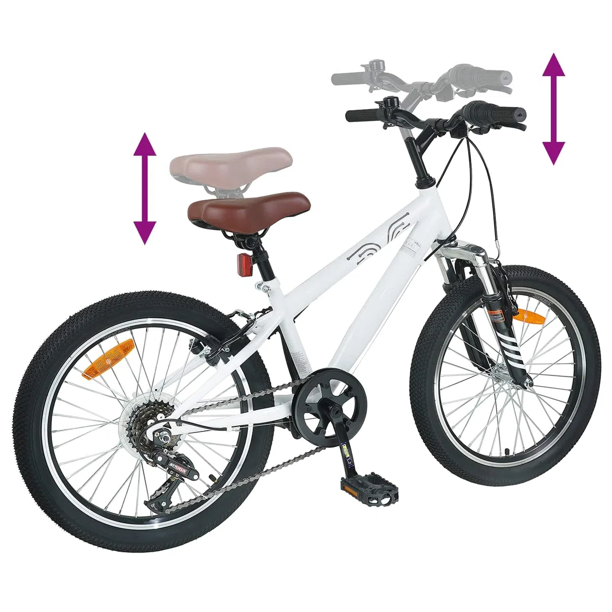 vidaXL Mountainbike Stahl Outdoor Radfahren 6-Gang-Bike Abenteuer Fahrrad