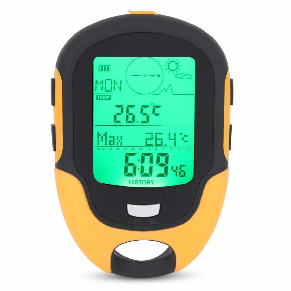 FR500 Outdoor Höhenmesser Multifunktionale Auto Höhenmesser Barometer Thermometer Hygrometer Kompass Outdoor Living Zubehör