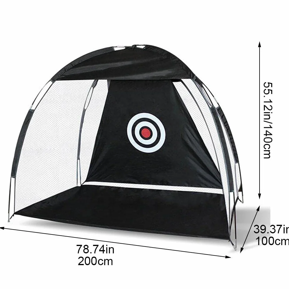 Hrippy Golf Schlagen Net 2m Golf Schlagen Übung Netto Tragbares Golftraining Ausrüstung Streikkäfig Für Innengartengolfzubehör
