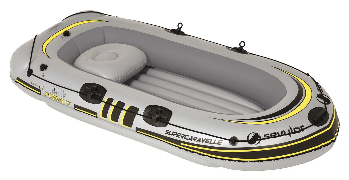 Sevylor Schlauchboot Supercaravelle XR86GTX-7, aufblasbares Boot für 3 Personen, 267 x 127 cm