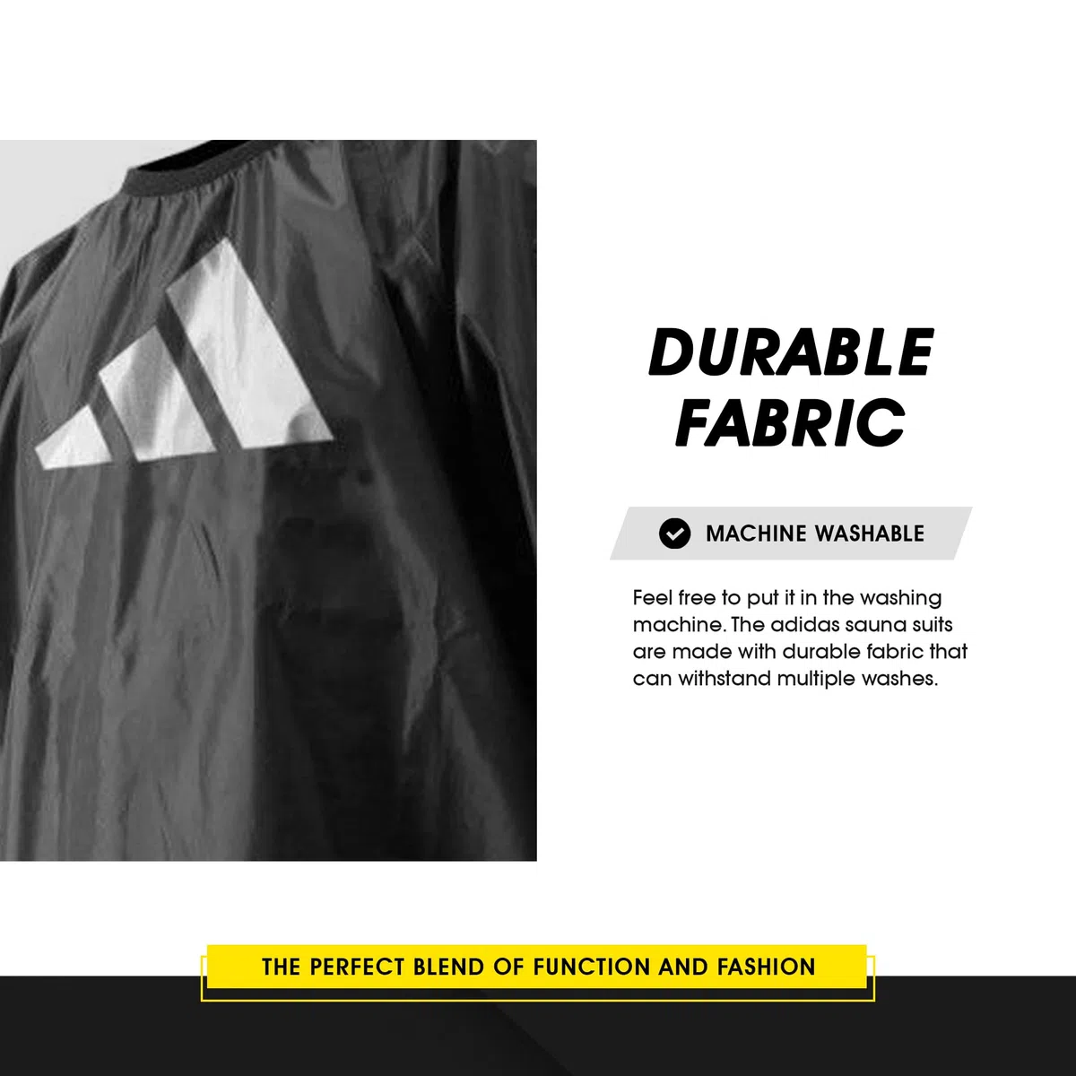 Adidas Saunaanzug, Gewichtsverlust, Boxen, Fitness, Fitnessstudio, Training, Oberteil, Hose, Hot Heat Sweat Suit, Joggen, Ganzkörperanzug, Herren und Damen, Schwarz , M