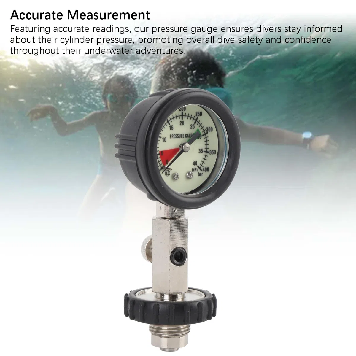 Hochpr?zises Tauchmanometer f¨¹r Sporttauchen ¨C Leuchtendes Display, Multifunktionale Messung, Einfache Lesbarkeit, Langlebig, Kompatibel mit Tauchreglern
