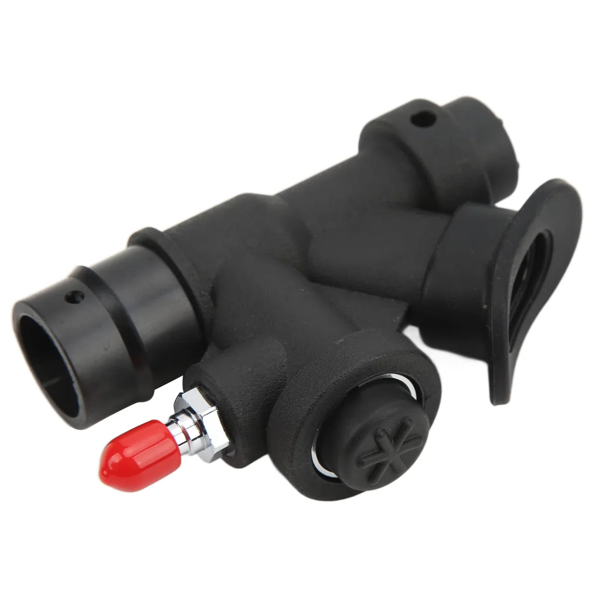 VBESTLIFE Tauchen Inflator, Universal 45 Grad Oral Power Inflator K-förmiges Ventil Entlastungsventil für Standard 1 Zoll Schlauch