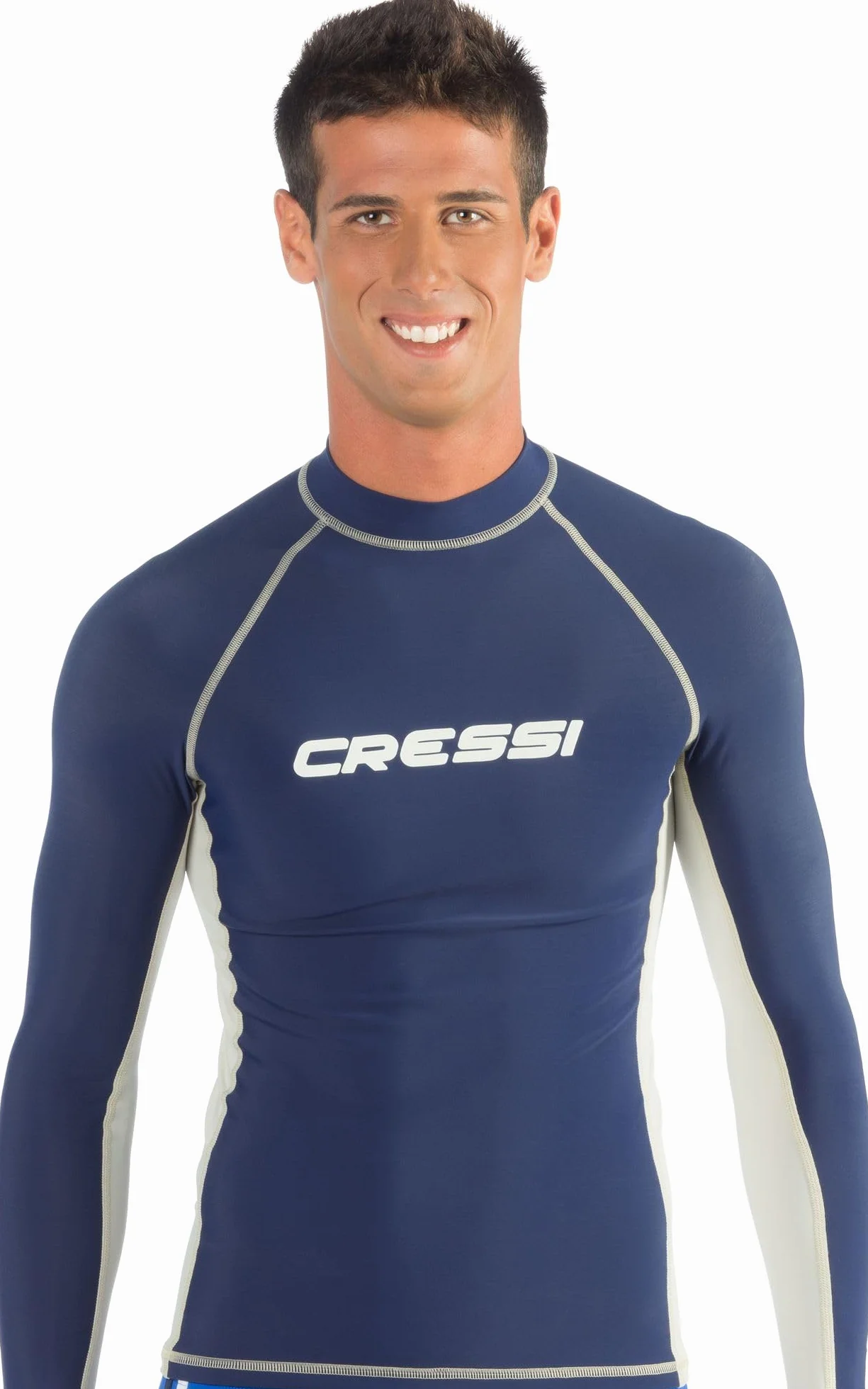 CRESSI Herren Cressi Rash Guard Lange Ärmel aus elastischem Stoff für Erwachsener UV-Schutz (UPF) 50+ (1er Pack)