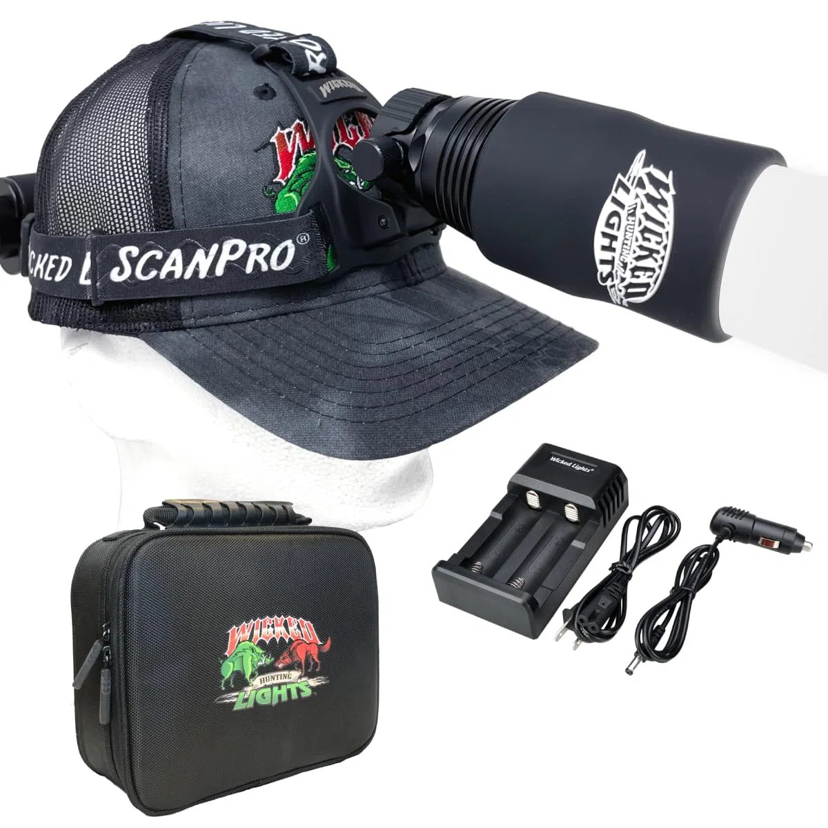 Wicked Lights ScanPro iC GEN4 White Night Hunting Stirnlampen-Set W2103