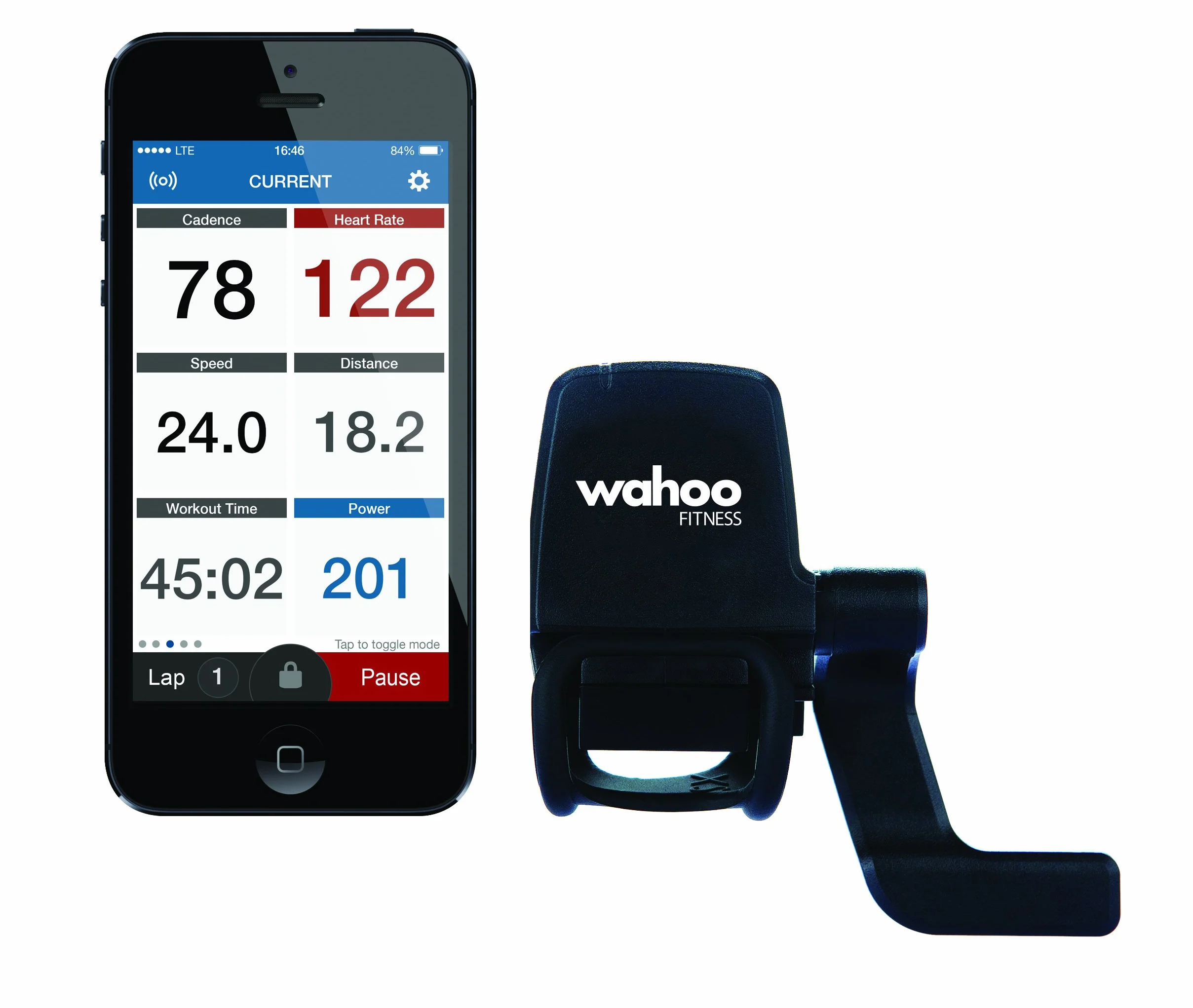 Wahoo Fitness Blue SC Geschwindigkeits und Trittfrequenzmesser mit Bluetooth und Ant, Schwarz, 4250149440960