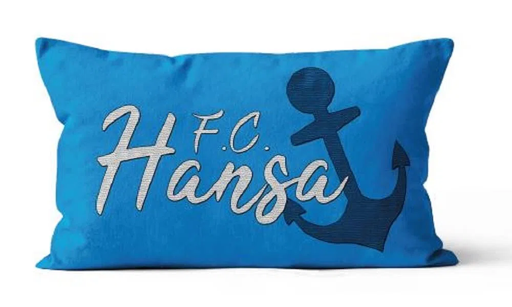 Vertriebsarena GmbH Hansa Rostock Kordelkissen Hansa 45x26cm, blau weiß
