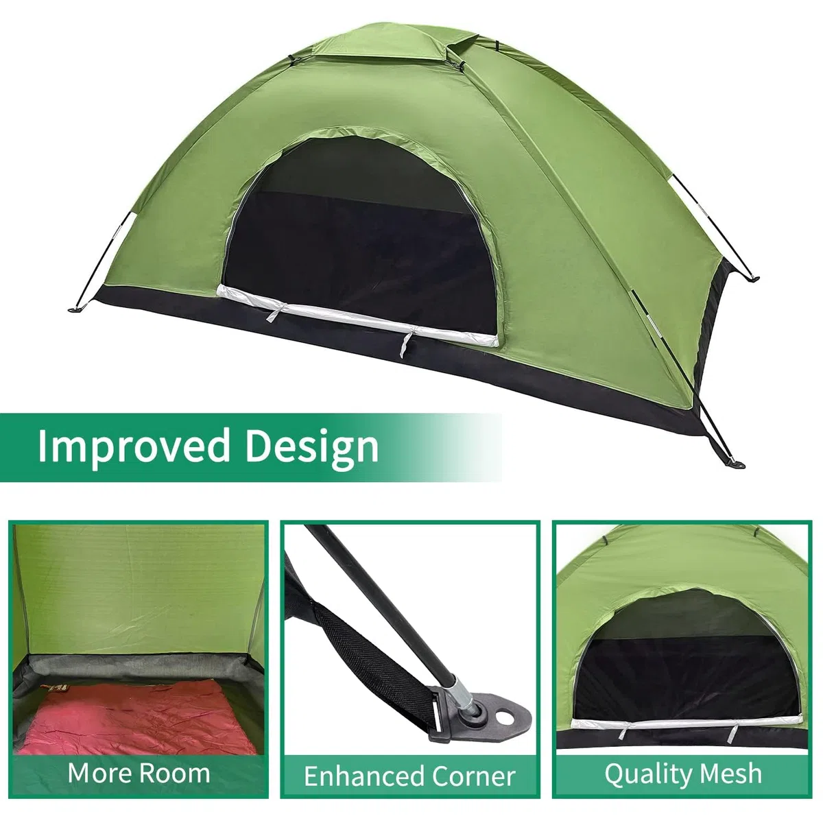 Zelt 2 Personen Wasserdicht, Ultraleicht Camping Zelt Kleines Packmaß, Einfaches Einrichten 2 Mann Zelt, Kuppelzelt für Outdoor, Bikepacking, Trekking