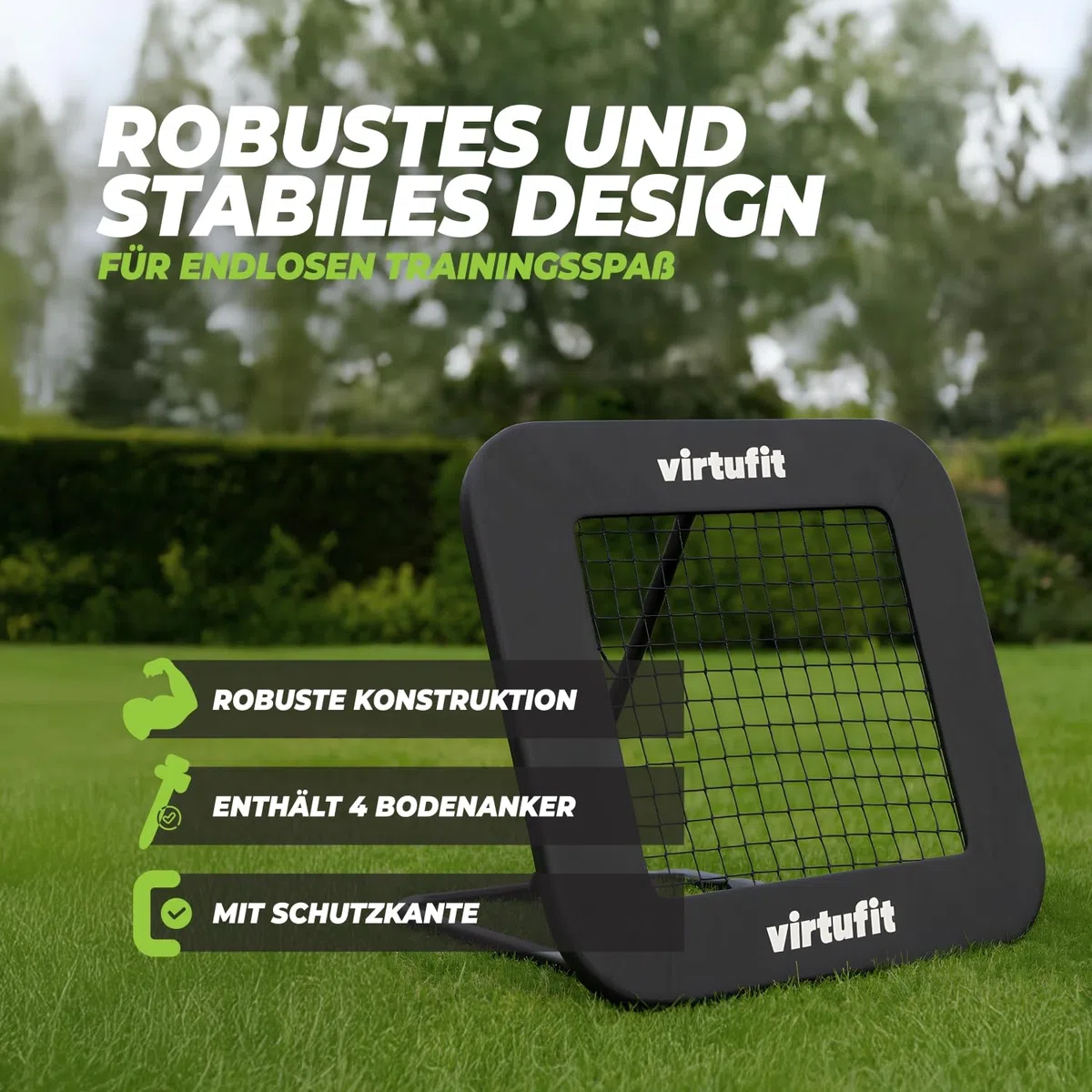 VirtuFit Fußball-Rebounder Serie – verstellbar & klappbar – ideal für Kindertraining & Technikübungen